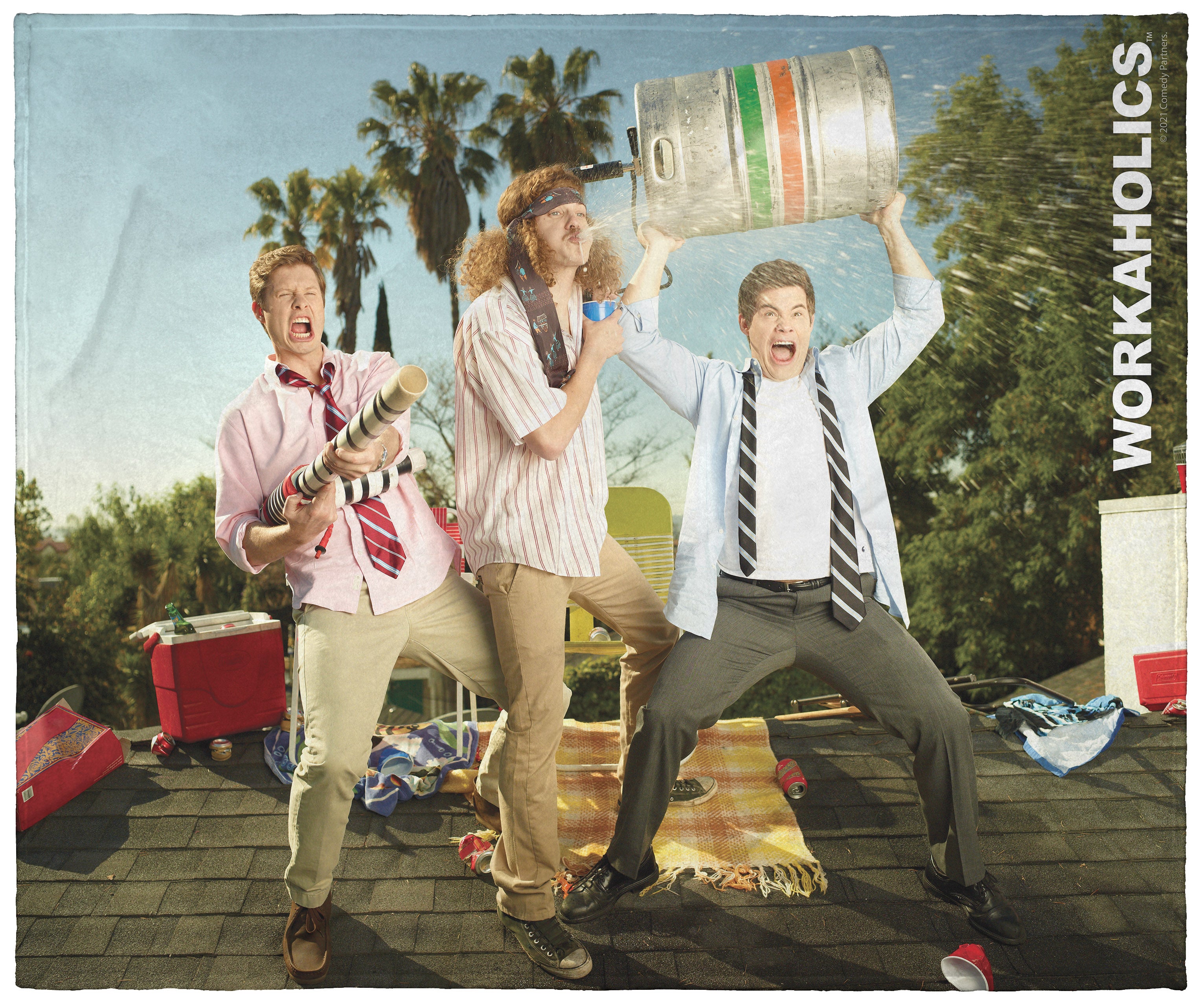 Workaholics Beer Time Silk Touch Plush Fleece Throw Blanket Wall Scroll