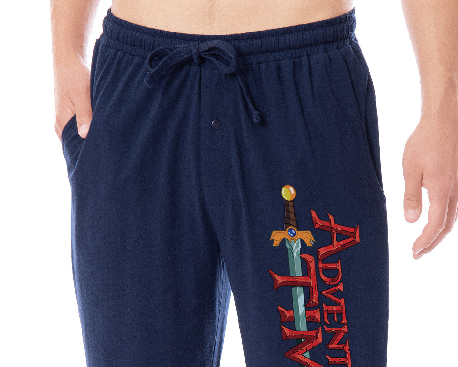 Adventure Time Men's TV Show Series Logo Sleep Pajama Pants