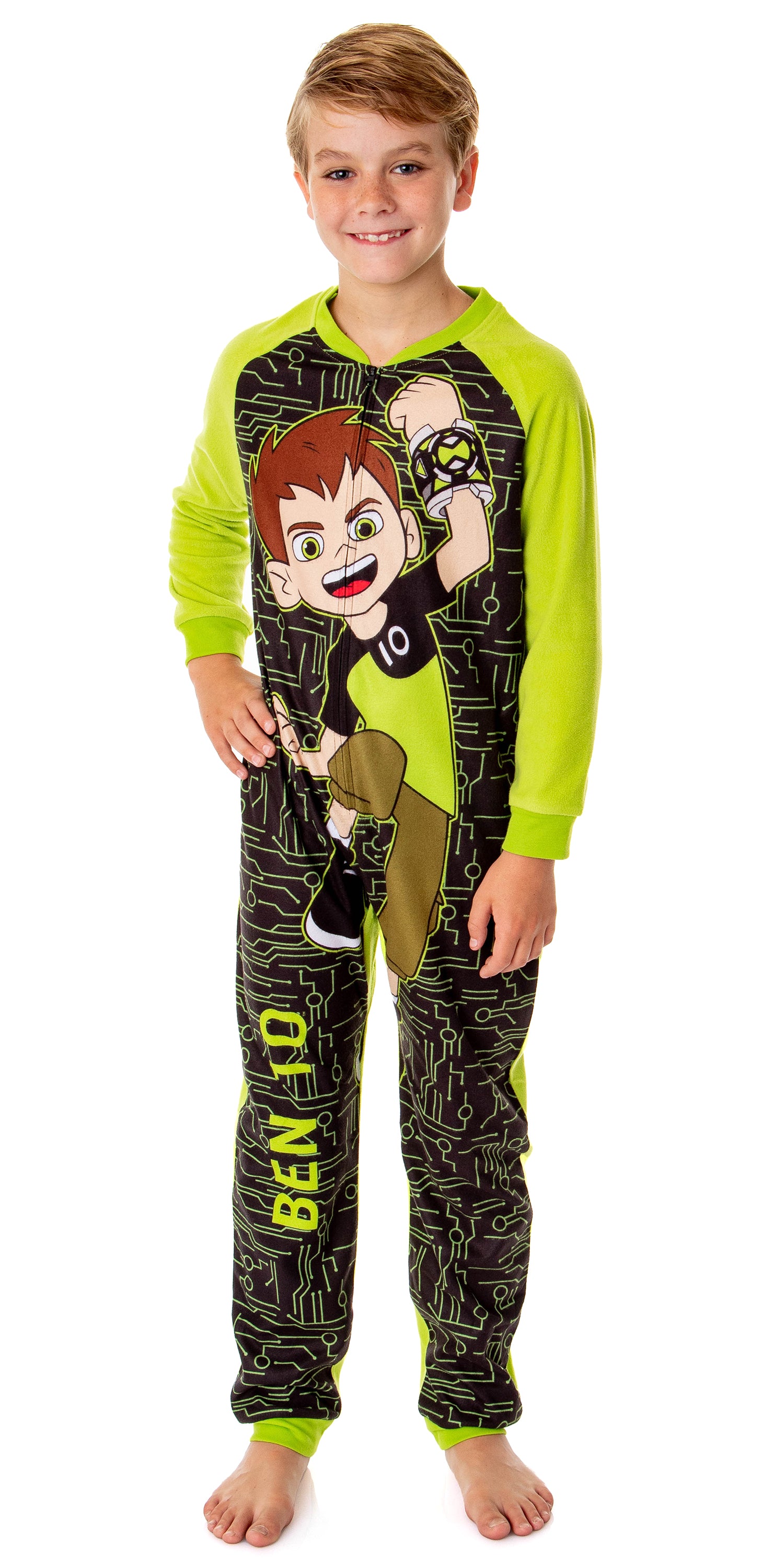 Ben 10 Boys' Cartoon Omnitrix Character Union Suit Footless Sleep Pajama