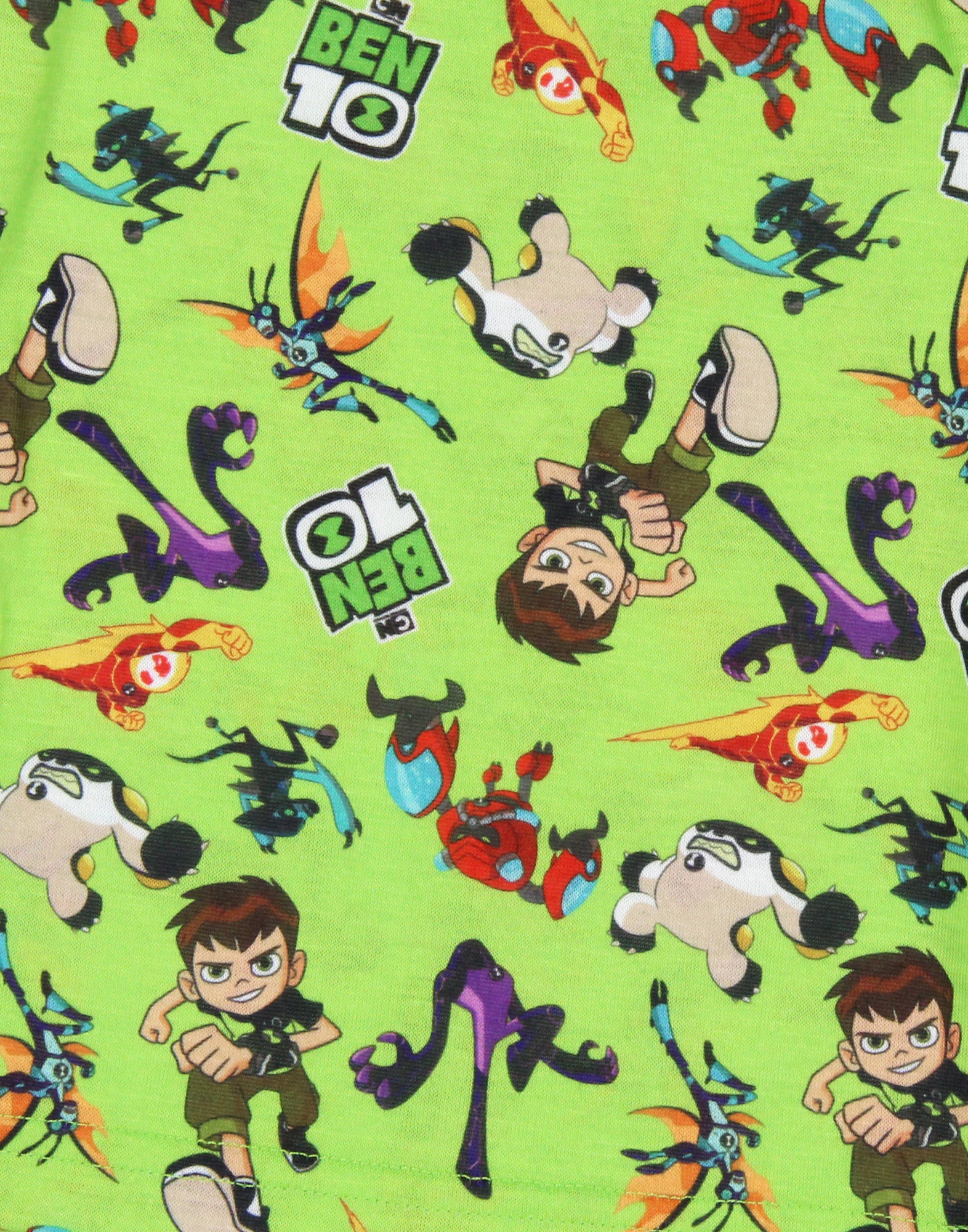 Ben 10 Boys' Cartoon Omnitrix Characters Aliens Sleep Pajama Set Shorts