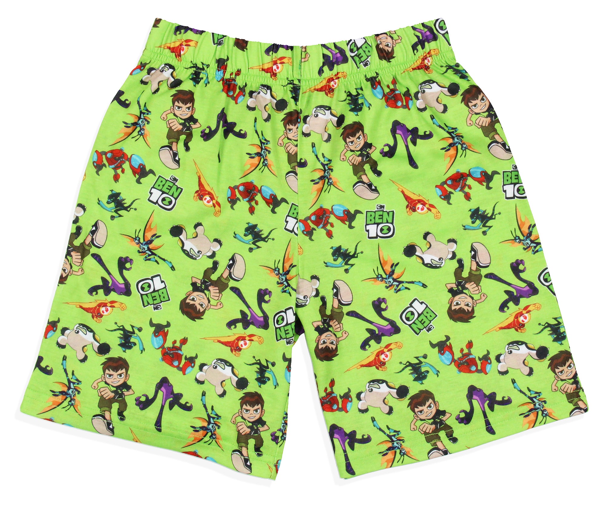 Ben 10 Boys' Cartoon Omnitrix Characters Aliens Sleep Pajama Set Shorts
