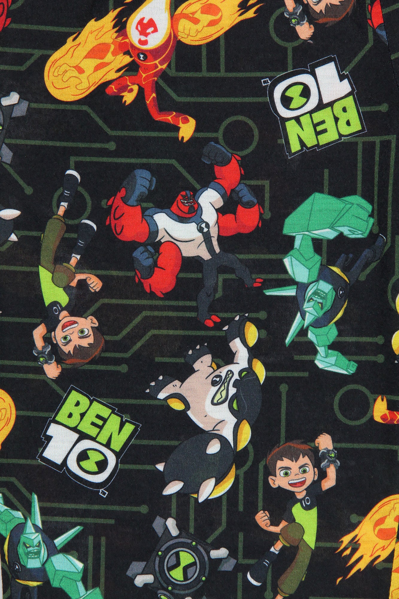 Ben 10 Boys' Cartoon Omnitrix Characters Aliens Tossed Print Pajama Pants