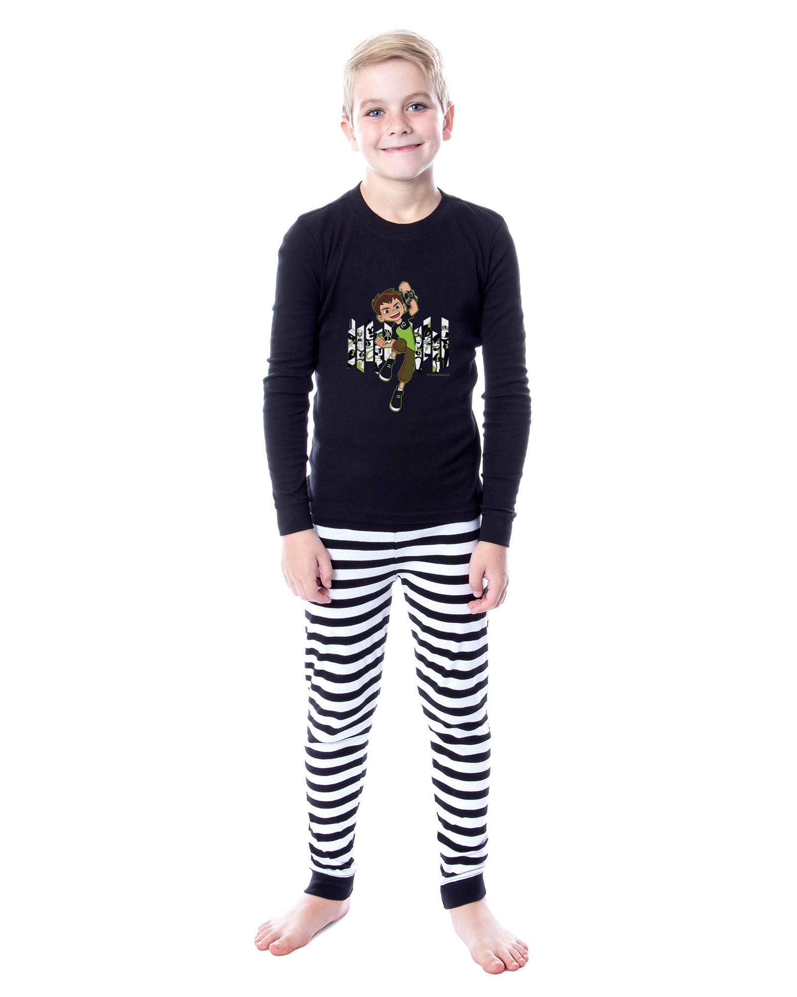 Ben 10 Boys Cartoon TV Series Omnitrix Characters Aliens Sleep 2 Piece Long Sleeve Pajama Set