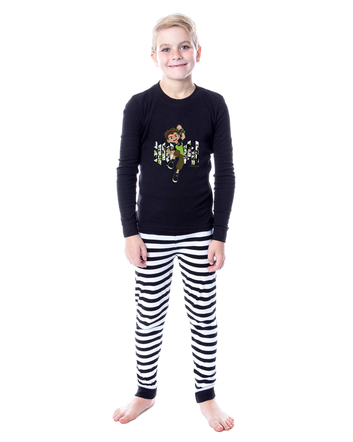 Ben 10 Boys Cartoon TV Series Omnitrix Characters Aliens Sleep 2 Piece Long Sleeve Pajama Set