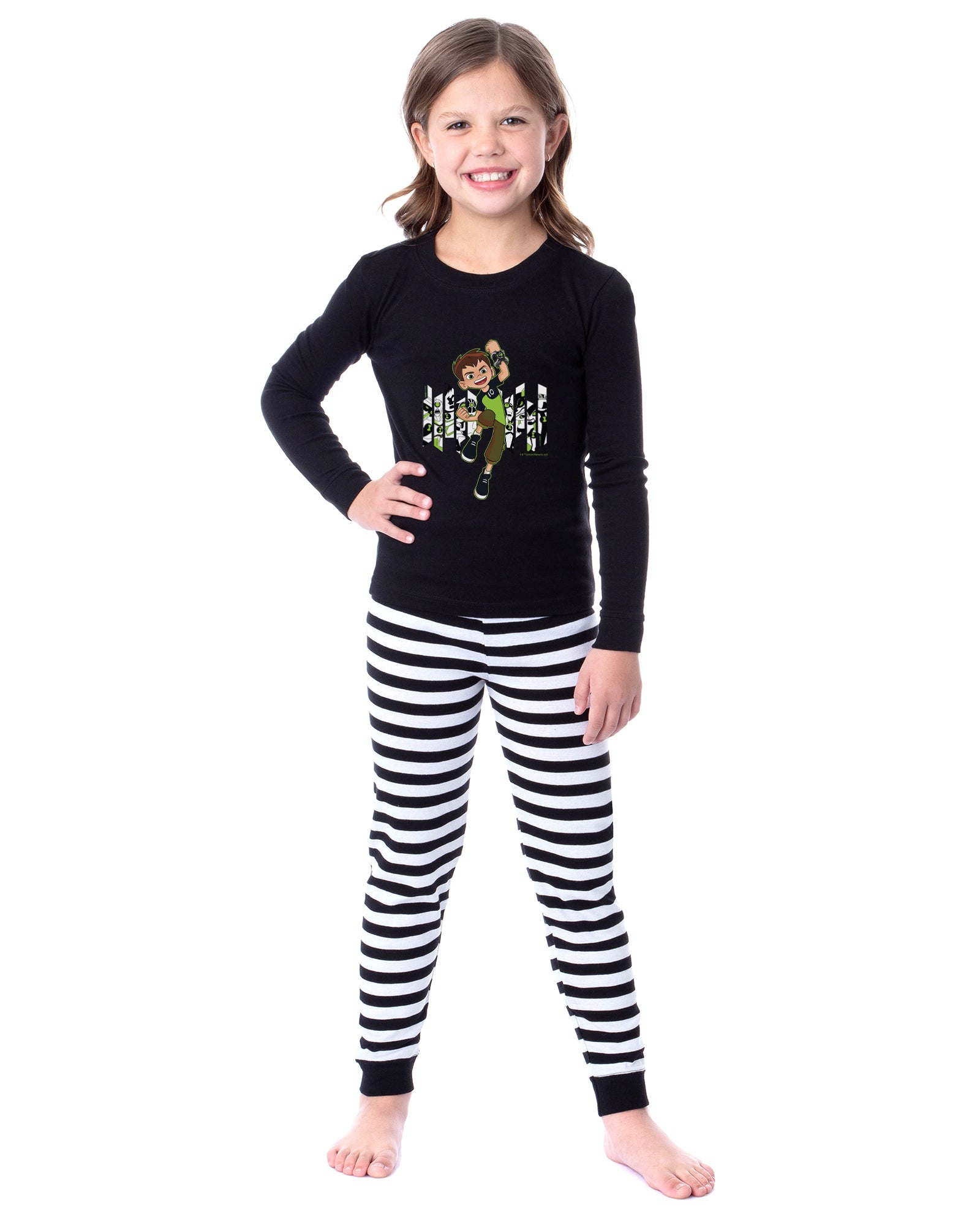 Ben 10 Boys Cartoon TV Series Omnitrix Characters Aliens Sleep 2 Piece Long Sleeve Pajama Set