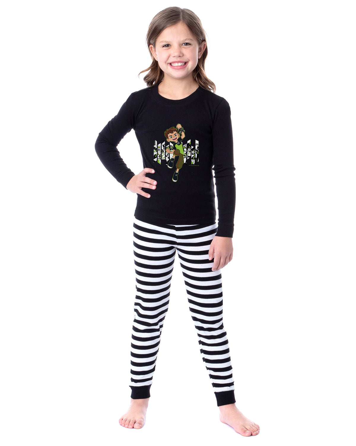 Ben 10 Boys Cartoon TV Series Omnitrix Characters Aliens Sleep 2 Piece Long Sleeve Pajama Set
