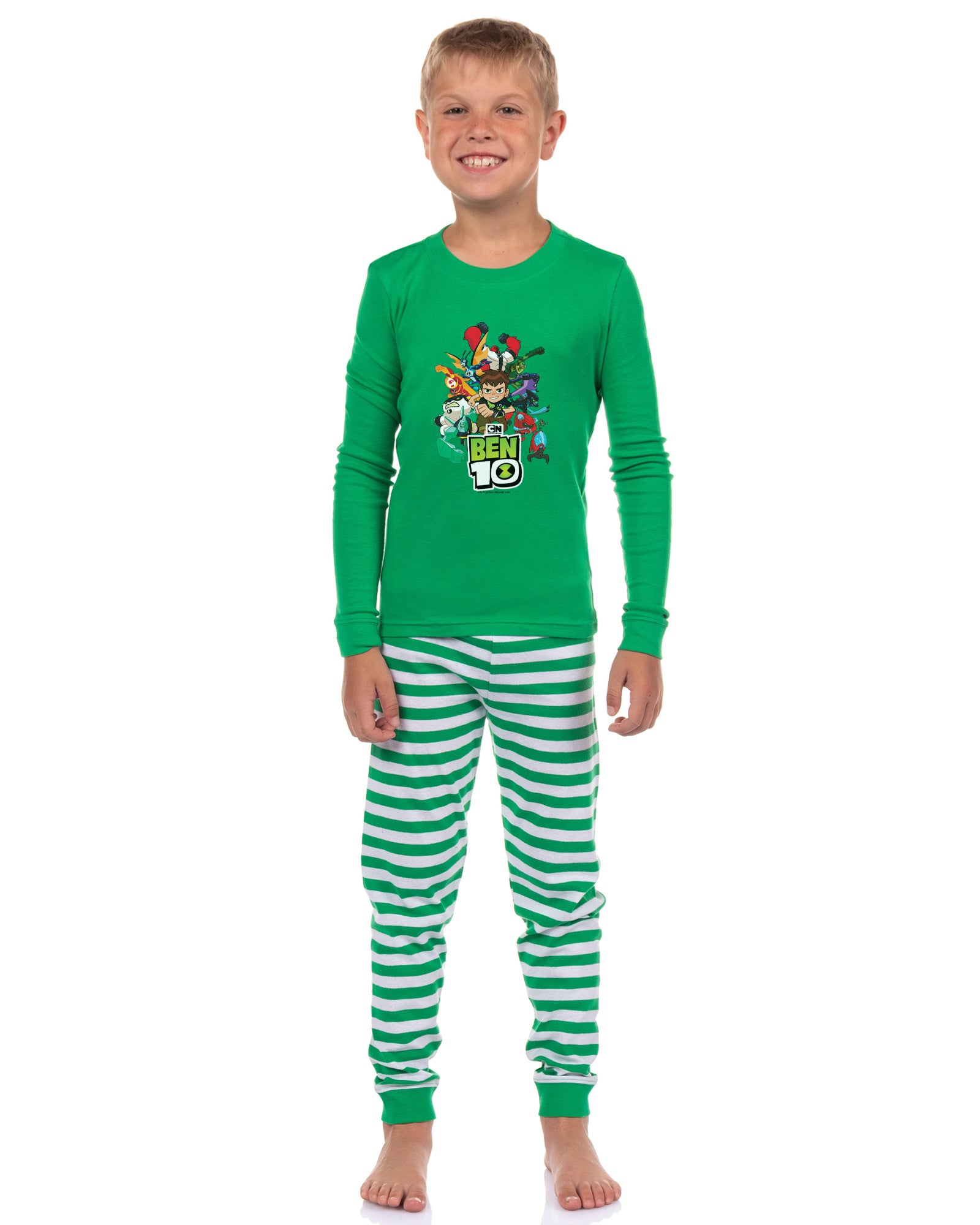 Cartoon Network Ben 10 Pajamas Boy's 2 Piece Snug Fit Pajama Set