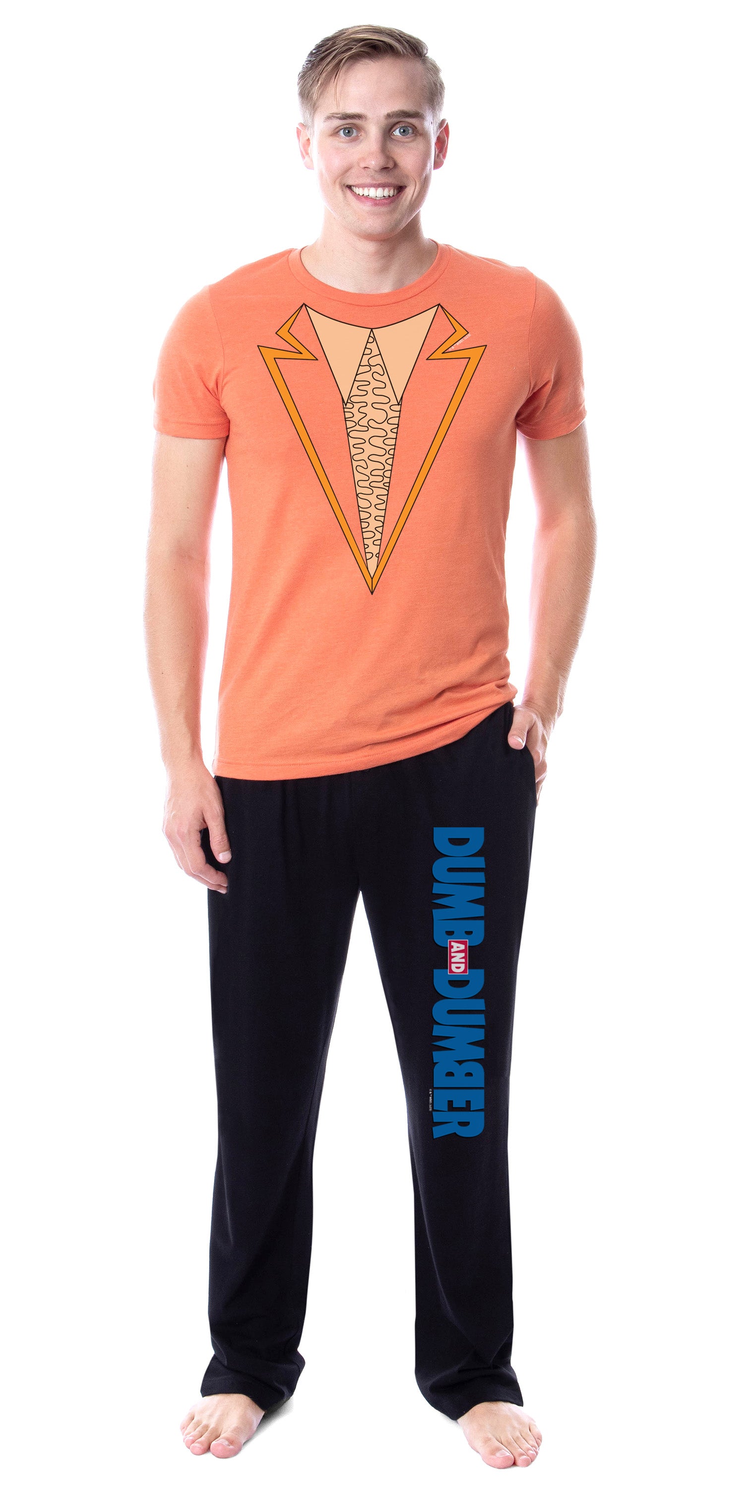 Dumb and Dumber Mens' Harry Lloyd Tuxedo Costume 2PC Sleep Pajama Set