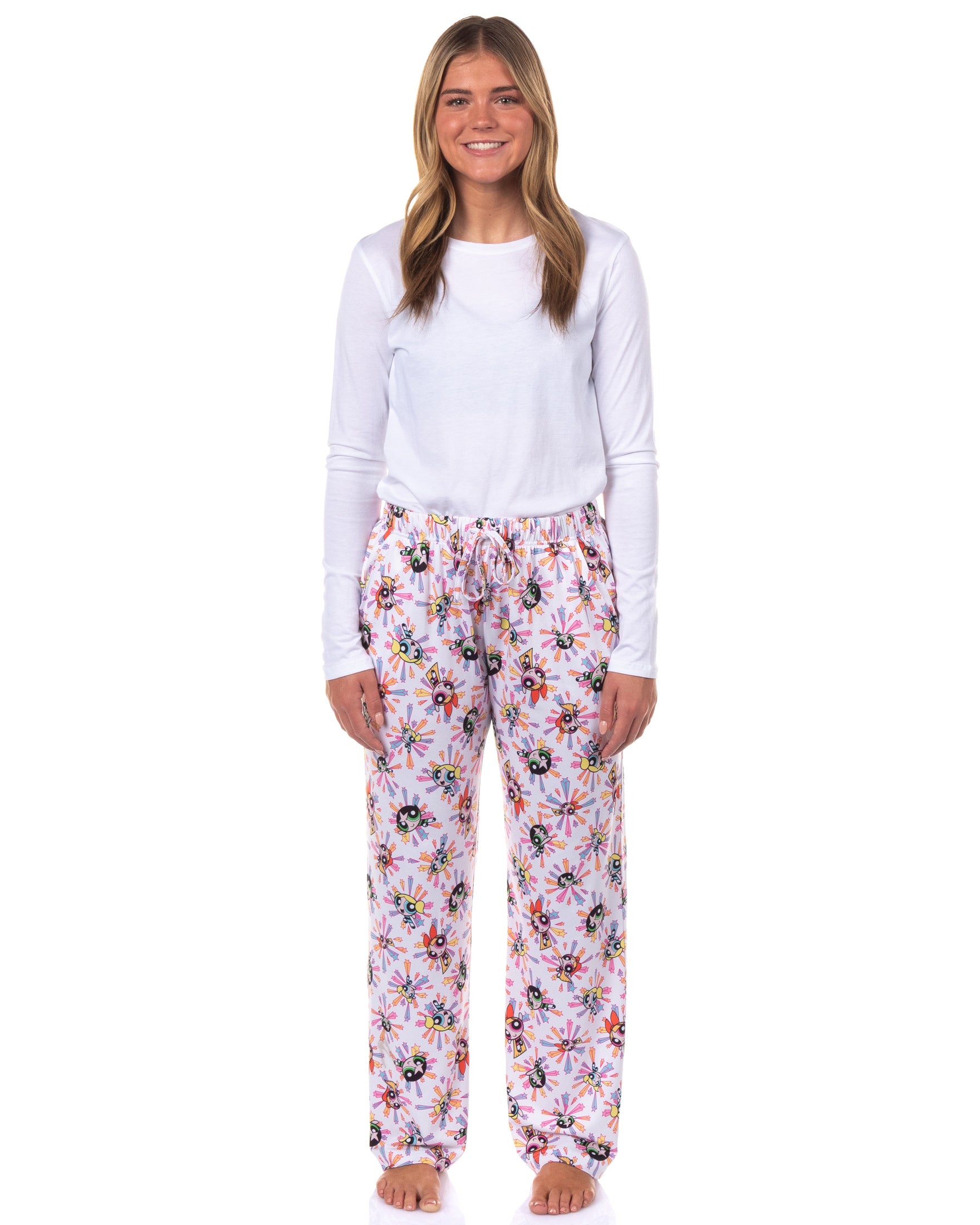 The Powerpuff Girls Pajama Pants Women's Character and Stars Sleep Bottoms