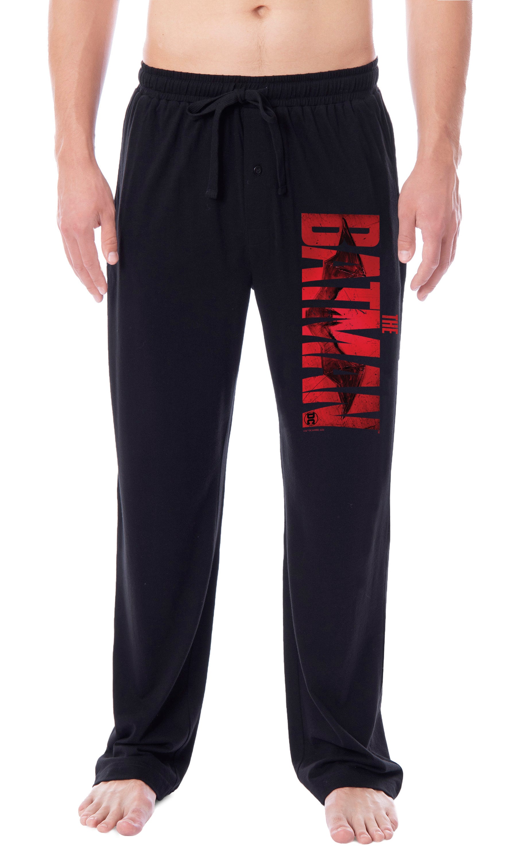 DC Comics Men's The Batman Movie Logo Adult Loungewear Pajama Pants