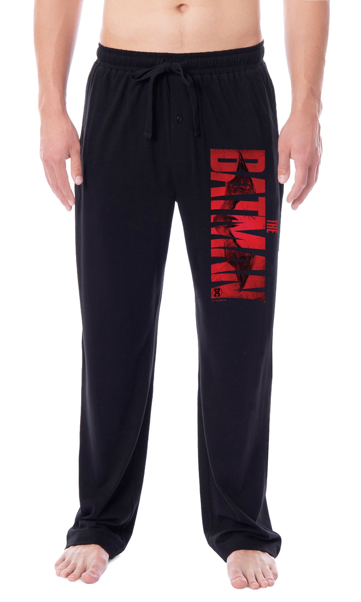 DC Comics Men's The Batman Movie Logo Adult Loungewear Pajama Pants