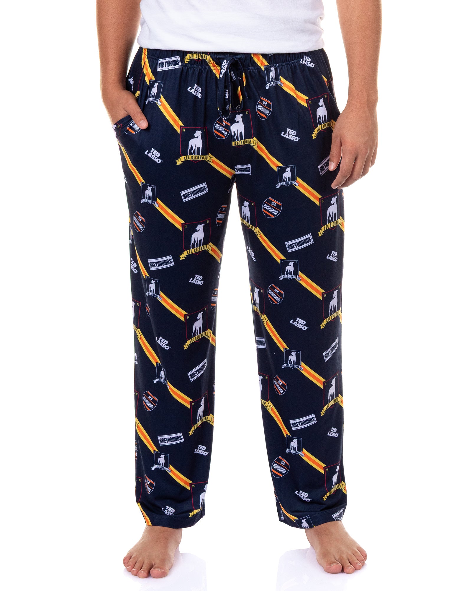 Ted Lasso AFC Richmond Pajama Pants Men's Allover Logo Loungewear Bottoms