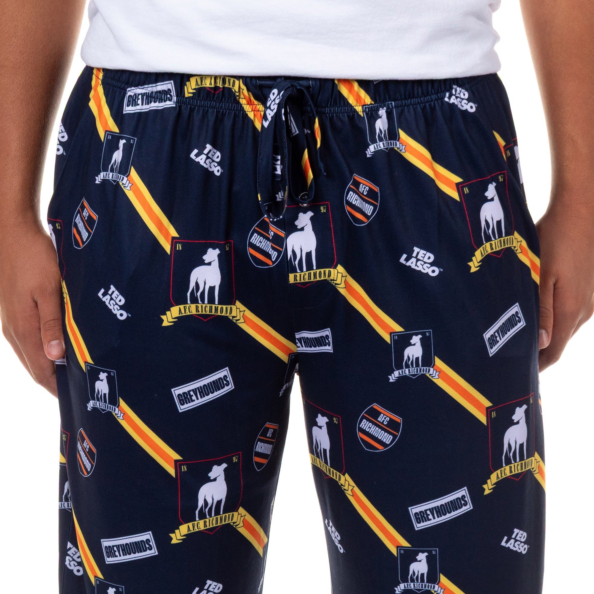 Ted Lasso AFC Richmond Pajama Pants Men's Allover Logo Loungewear Bottoms