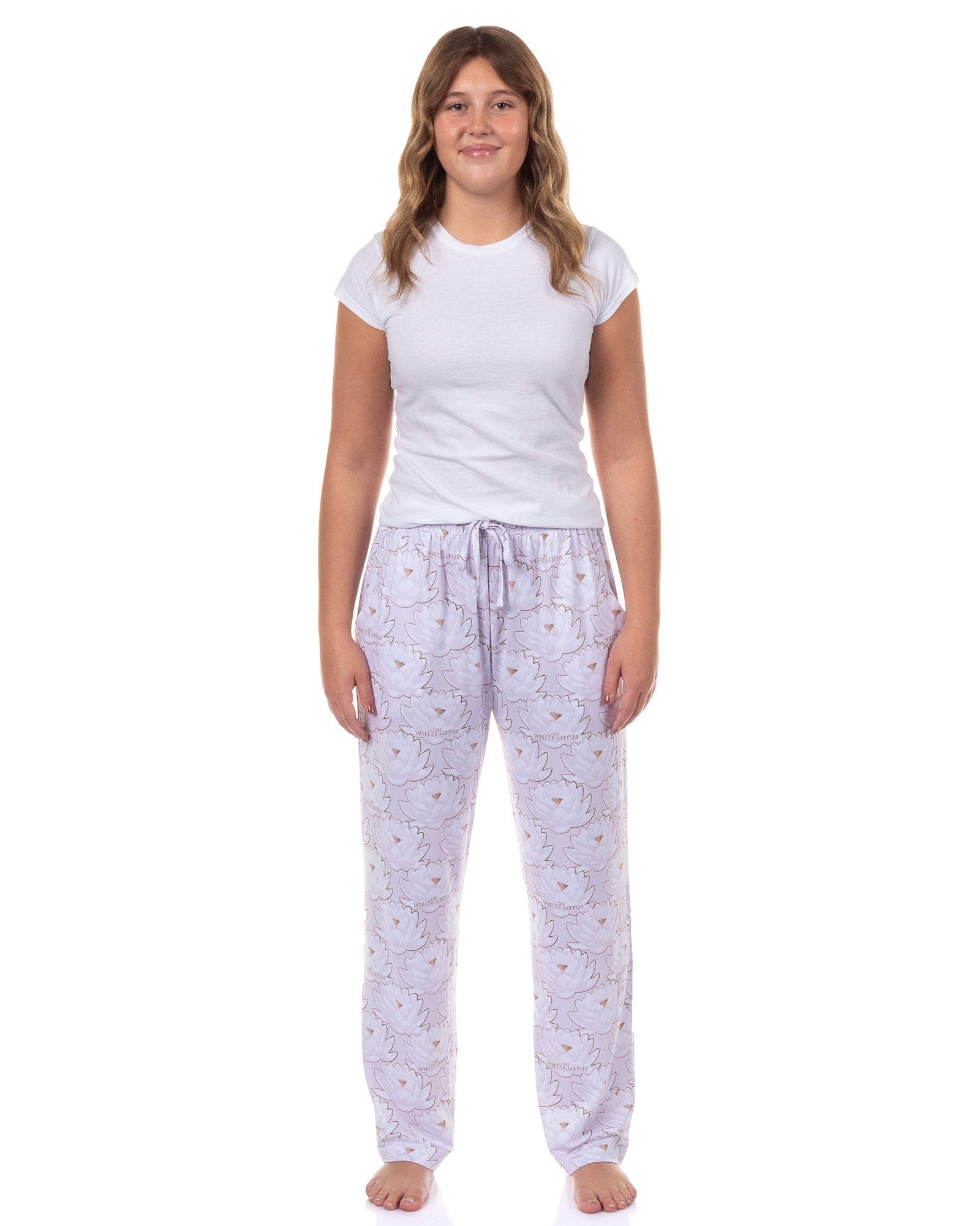The White Lotus Pajamas Women's Allover Flower Design Lounge Sleep Pant
