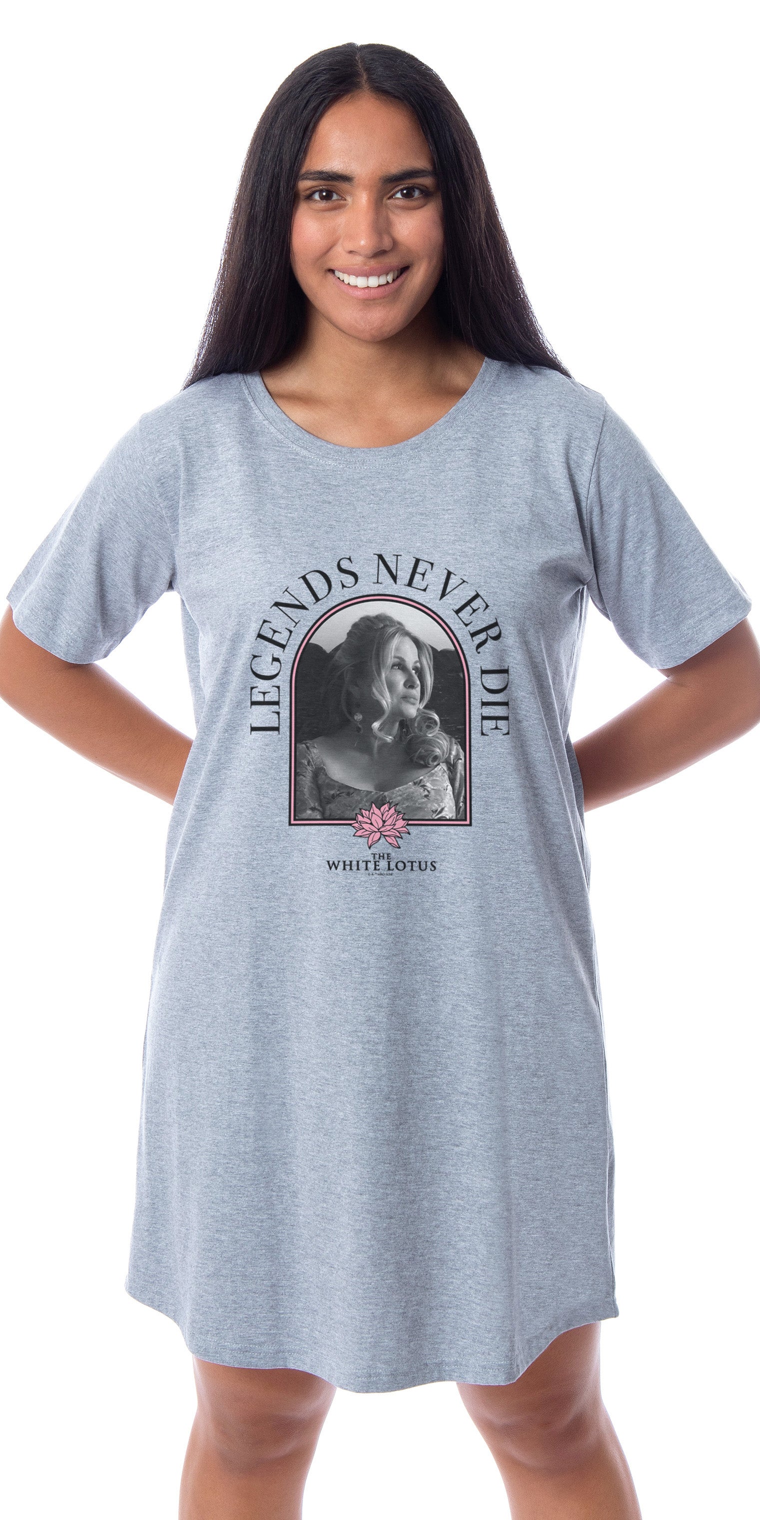 The White Lotus TV Show Womens' Tanya McQuoid Nightgown Sleep Pajama Shirt