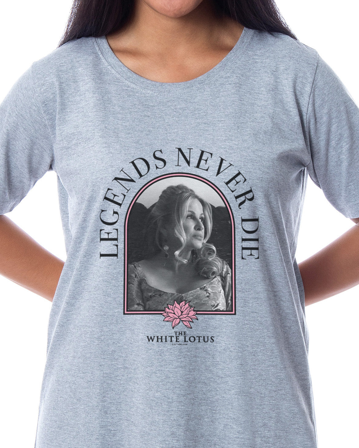 The White Lotus TV Show Womens' Tanya McQuoid Nightgown Sleep Pajama Shirt