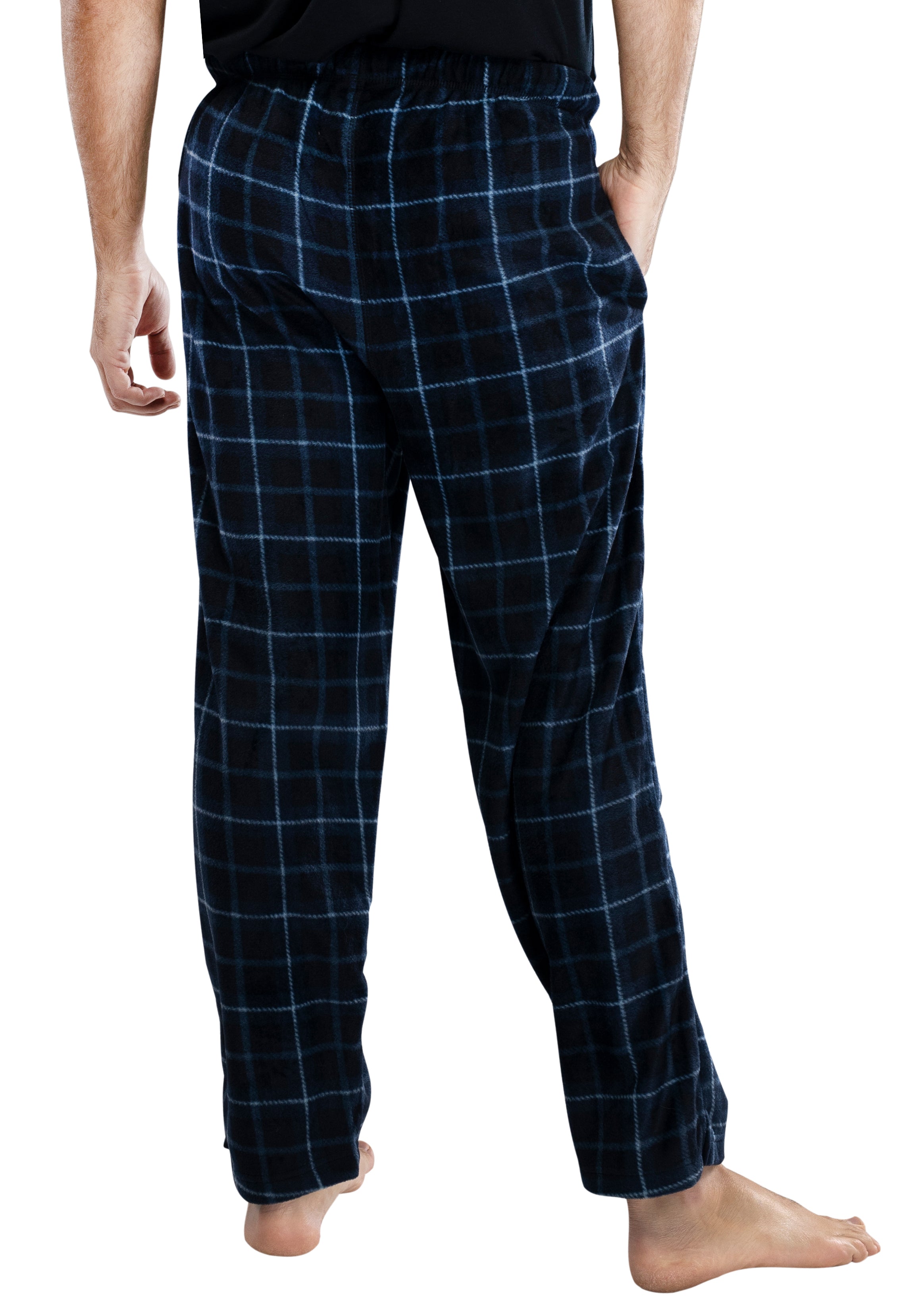 Intimo Mens' Polar Fleece Pajama Pants with Fleece Blanket Gift Set