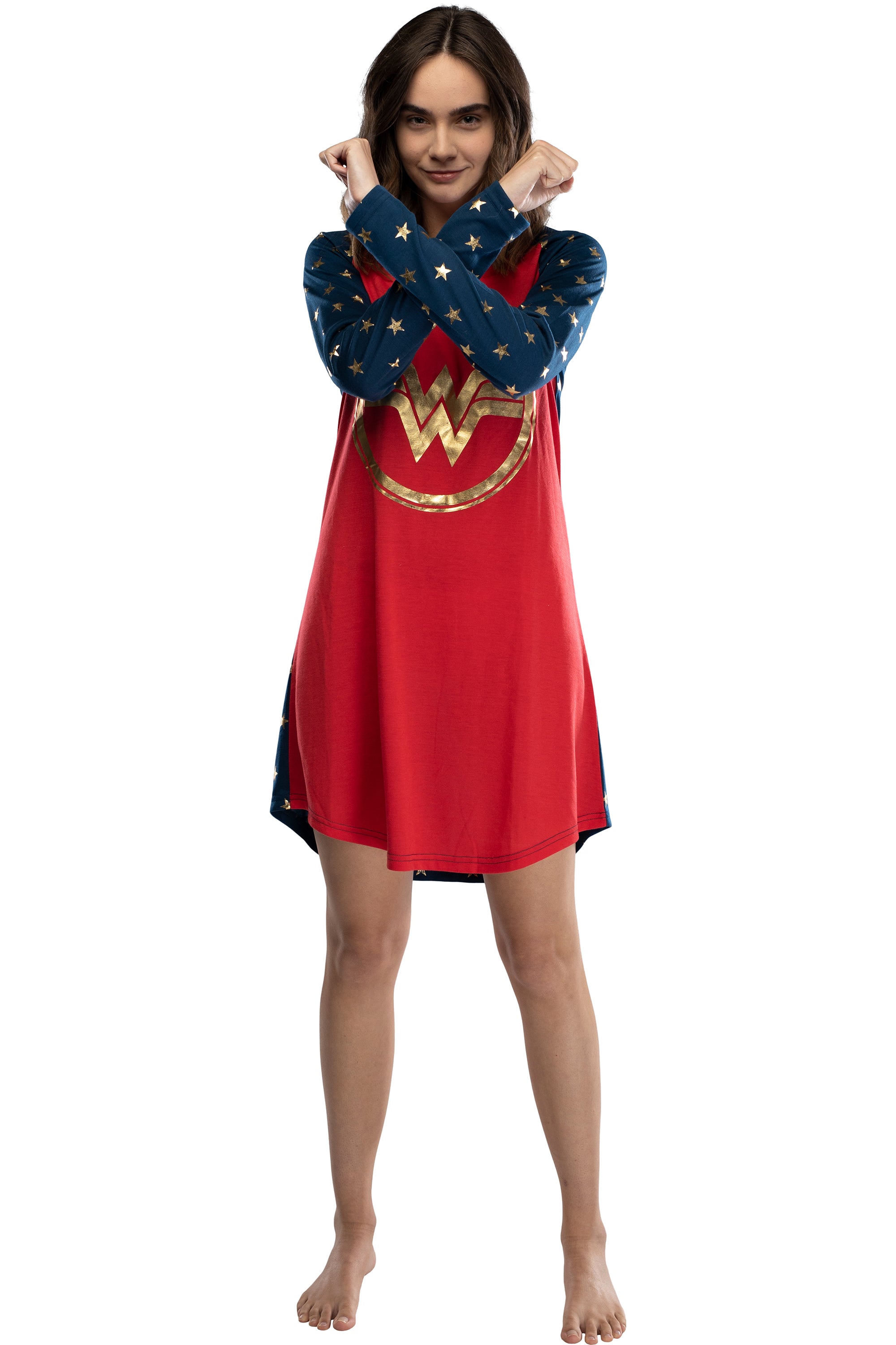 Wonder Woman Circle Logo Raglan Night Gown