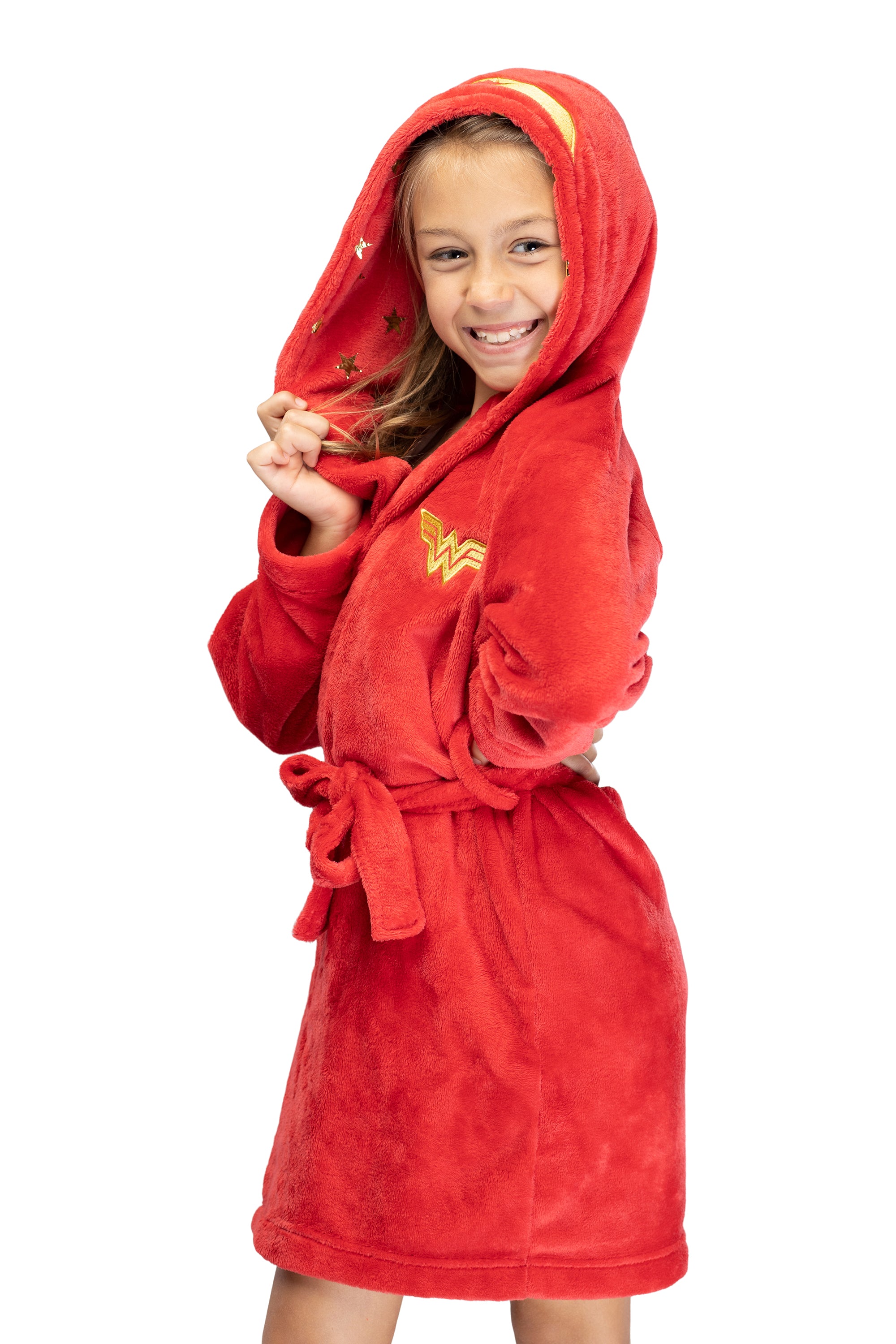 DC Comics Kids Superhero Plush Fleece Hooded Costume Robe