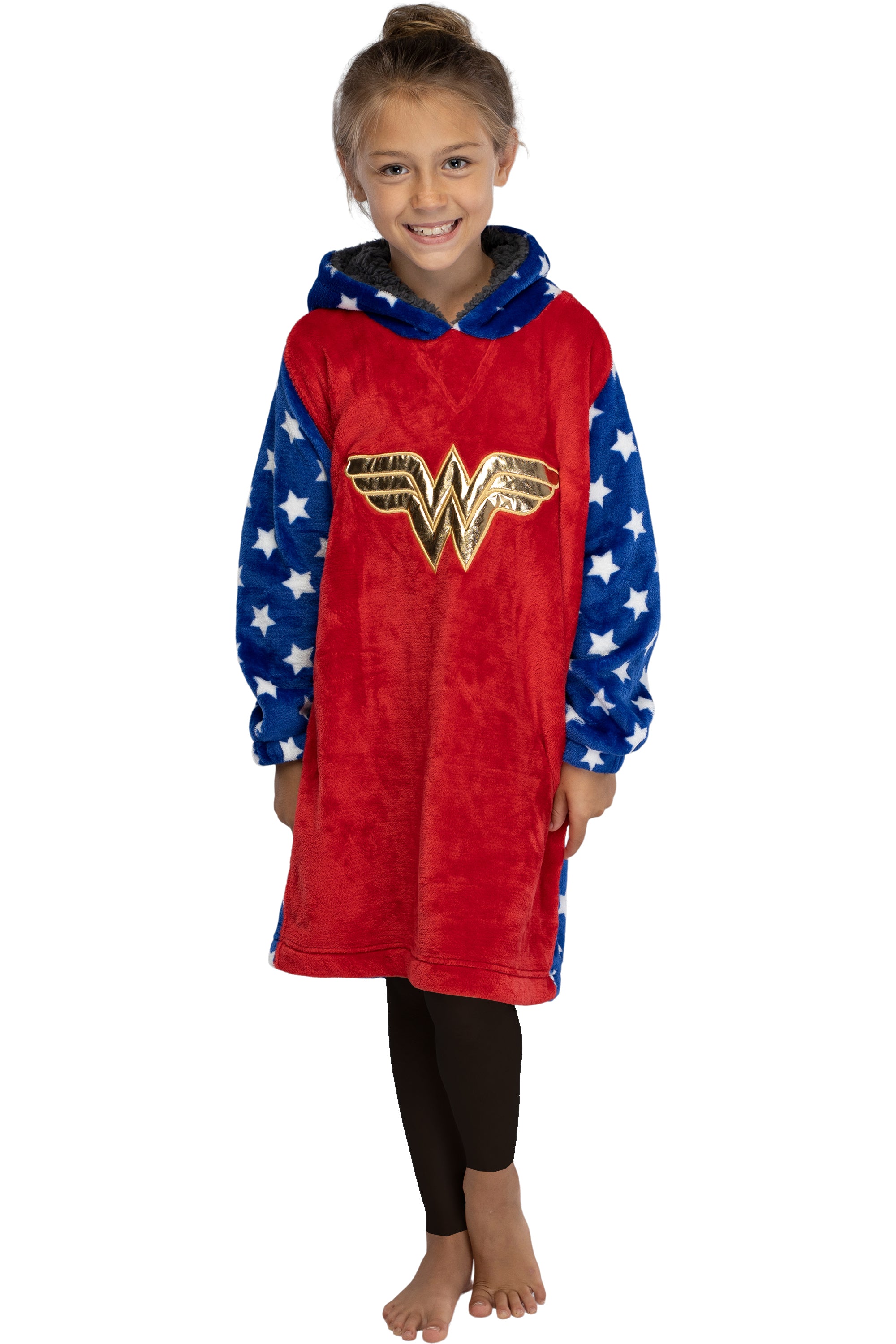 DC Comics Kid's Superhero Oversized Hoodie Sweatshirt