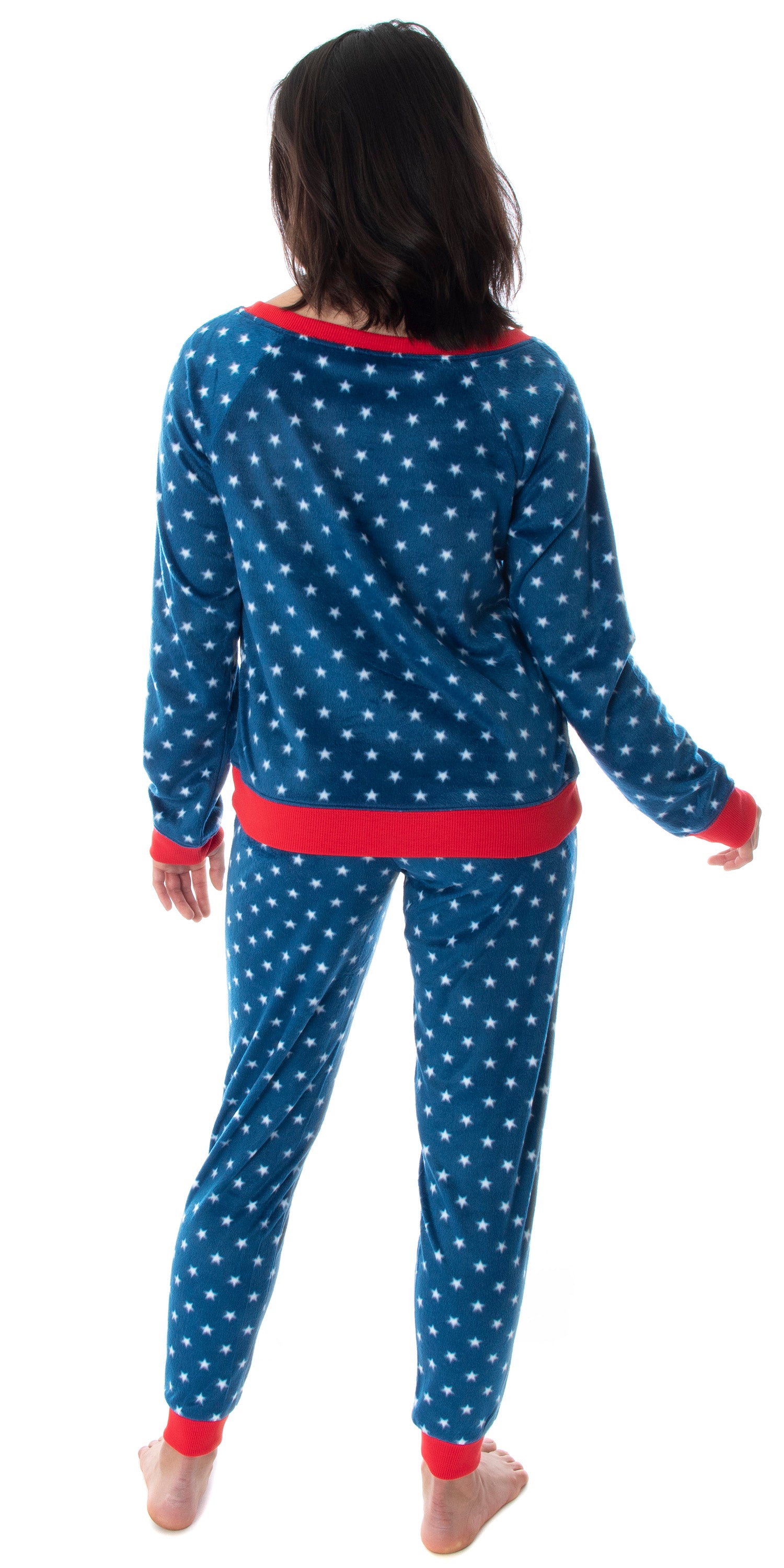 DC Comics Wonder Woman Juniors' Fleece Joggers Pajama Set