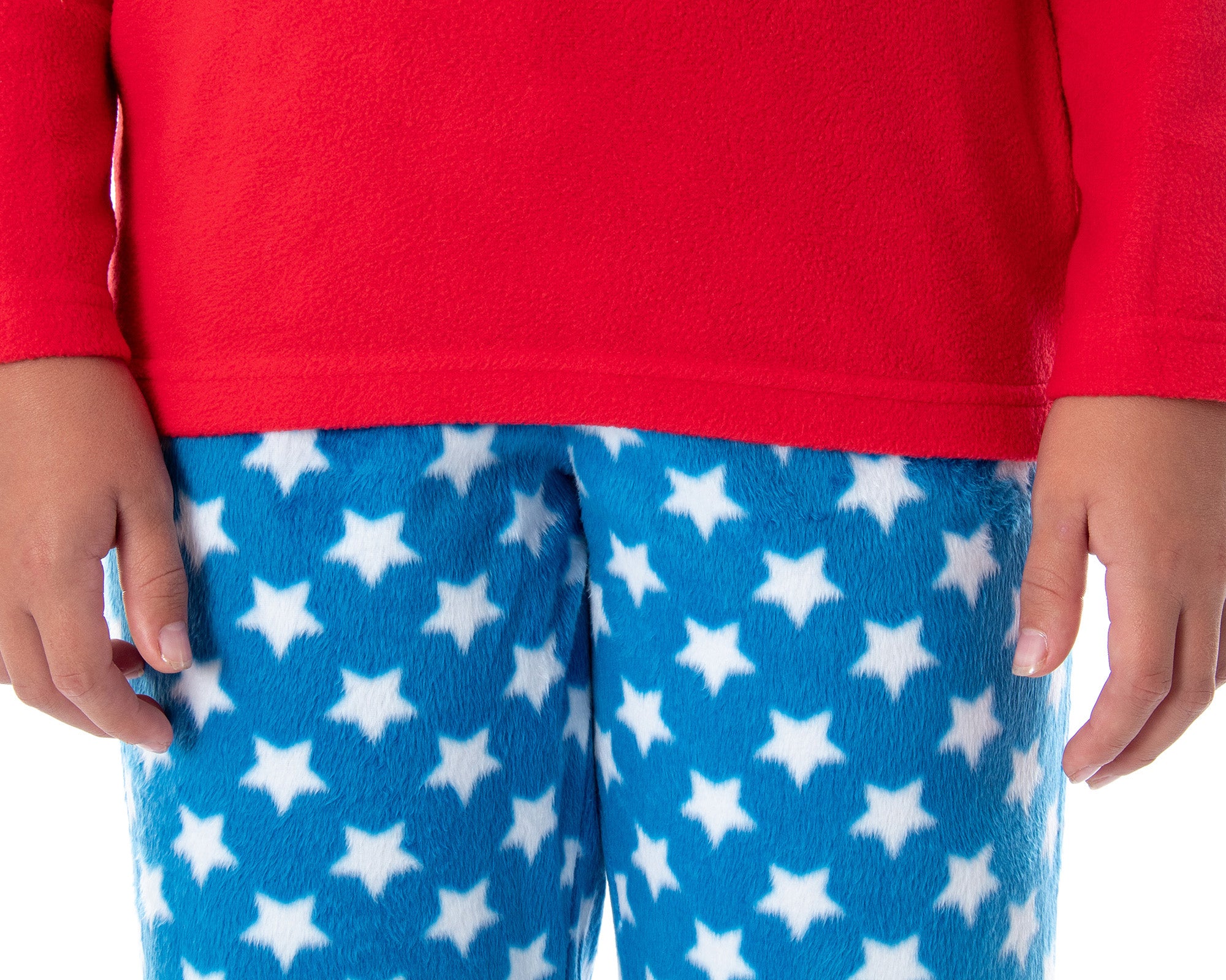 DC Comics Wonder Woman Girls' Classic Costume Colors Fleece Pajama Set