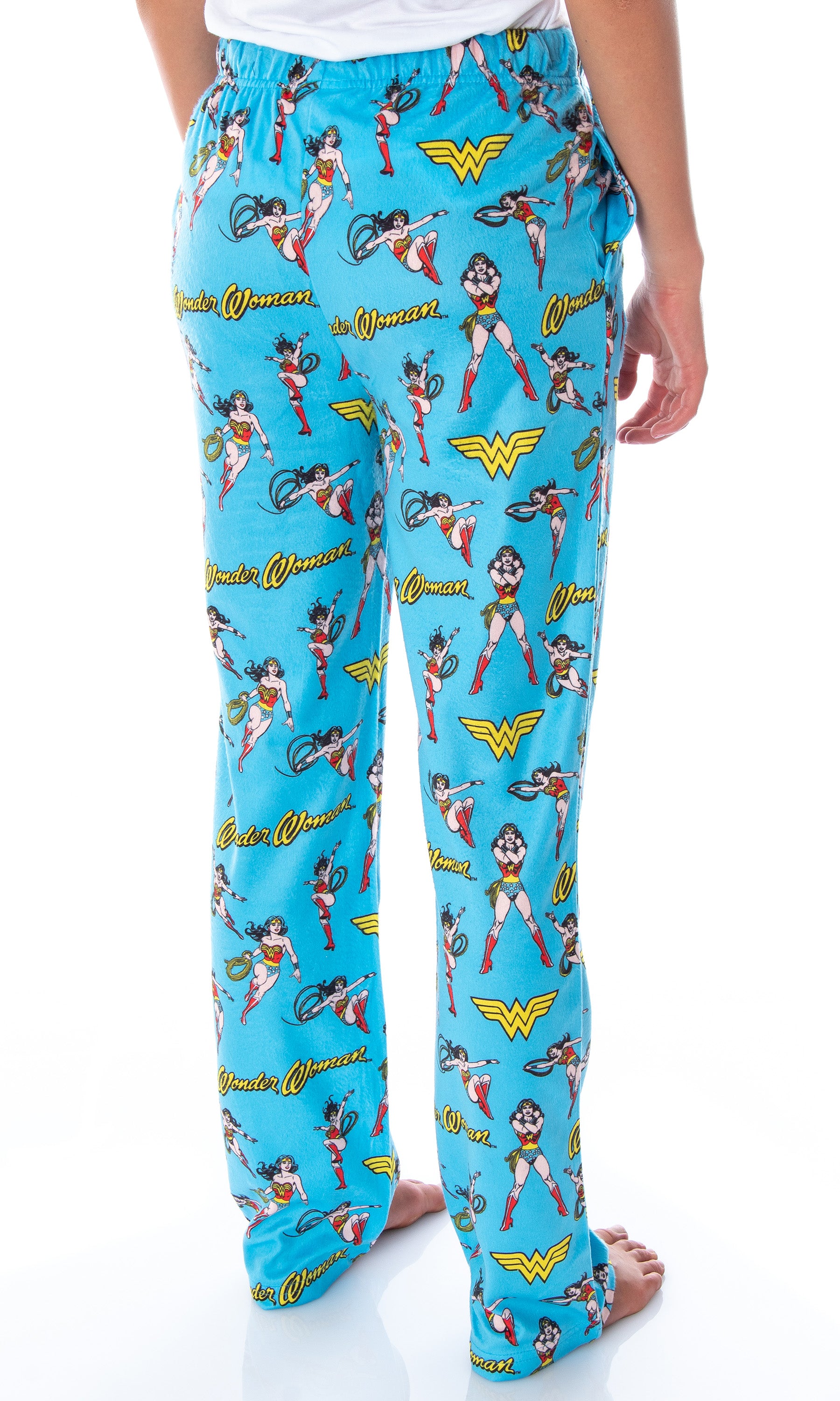 DC Comics Women's Wonder Woman Vintage Allover Pattern Pajama Pants