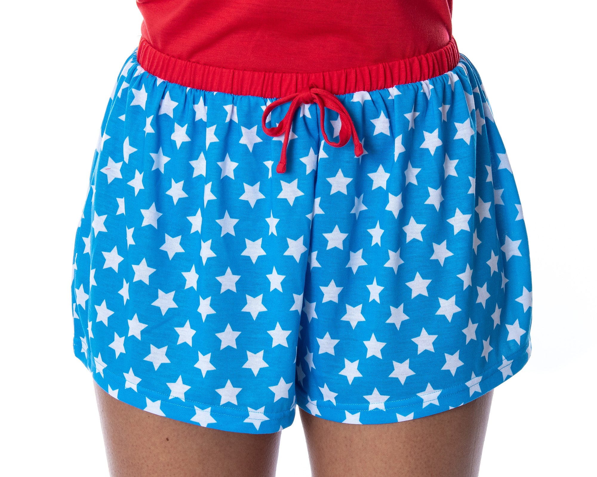 DC Comics Women's Wonder Woman Gold Foil Logo Shirt and Shorts Pajama Set