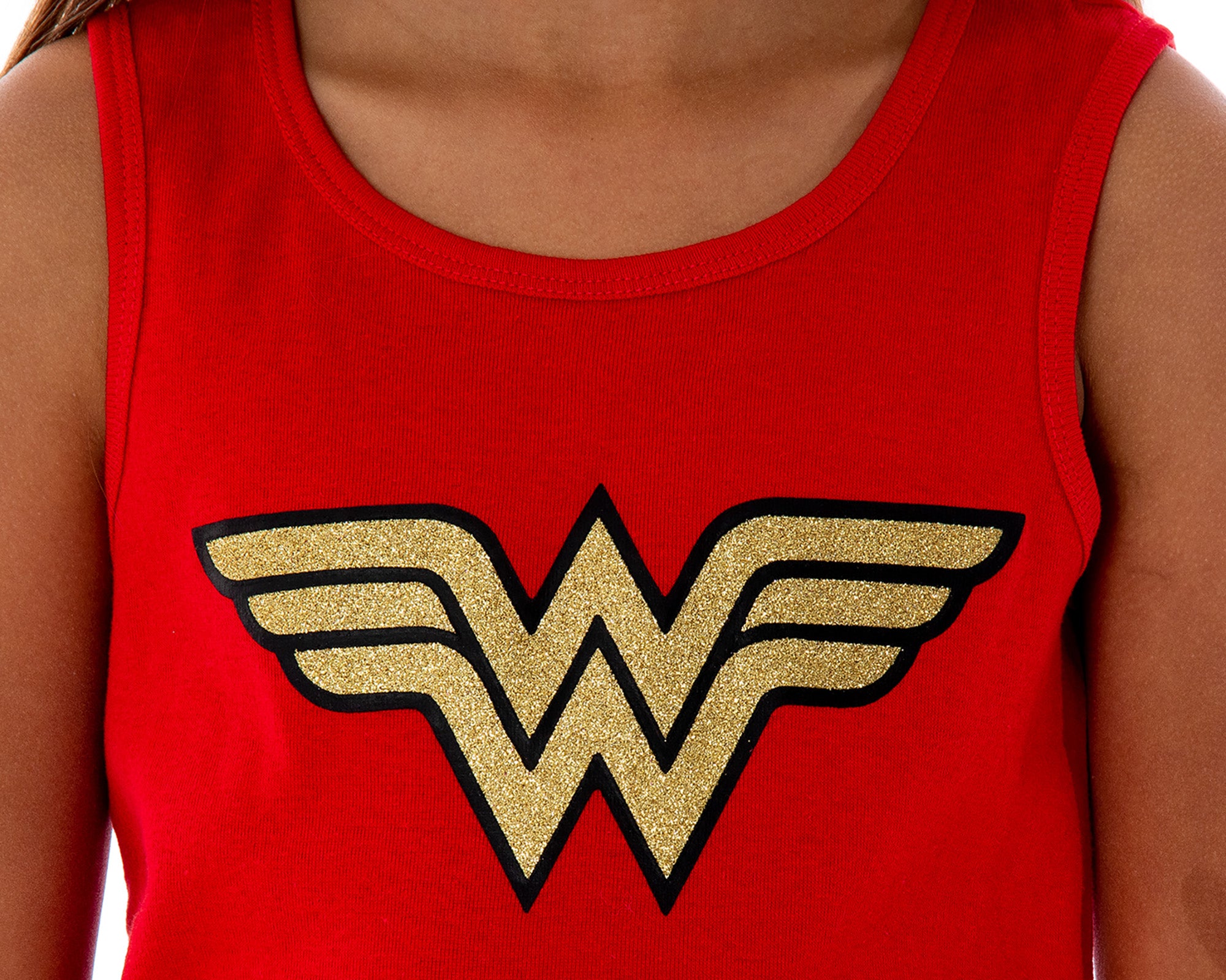 DC Comics Girls Wonder Woman Logo Tank Top And Shorts Pajama Set