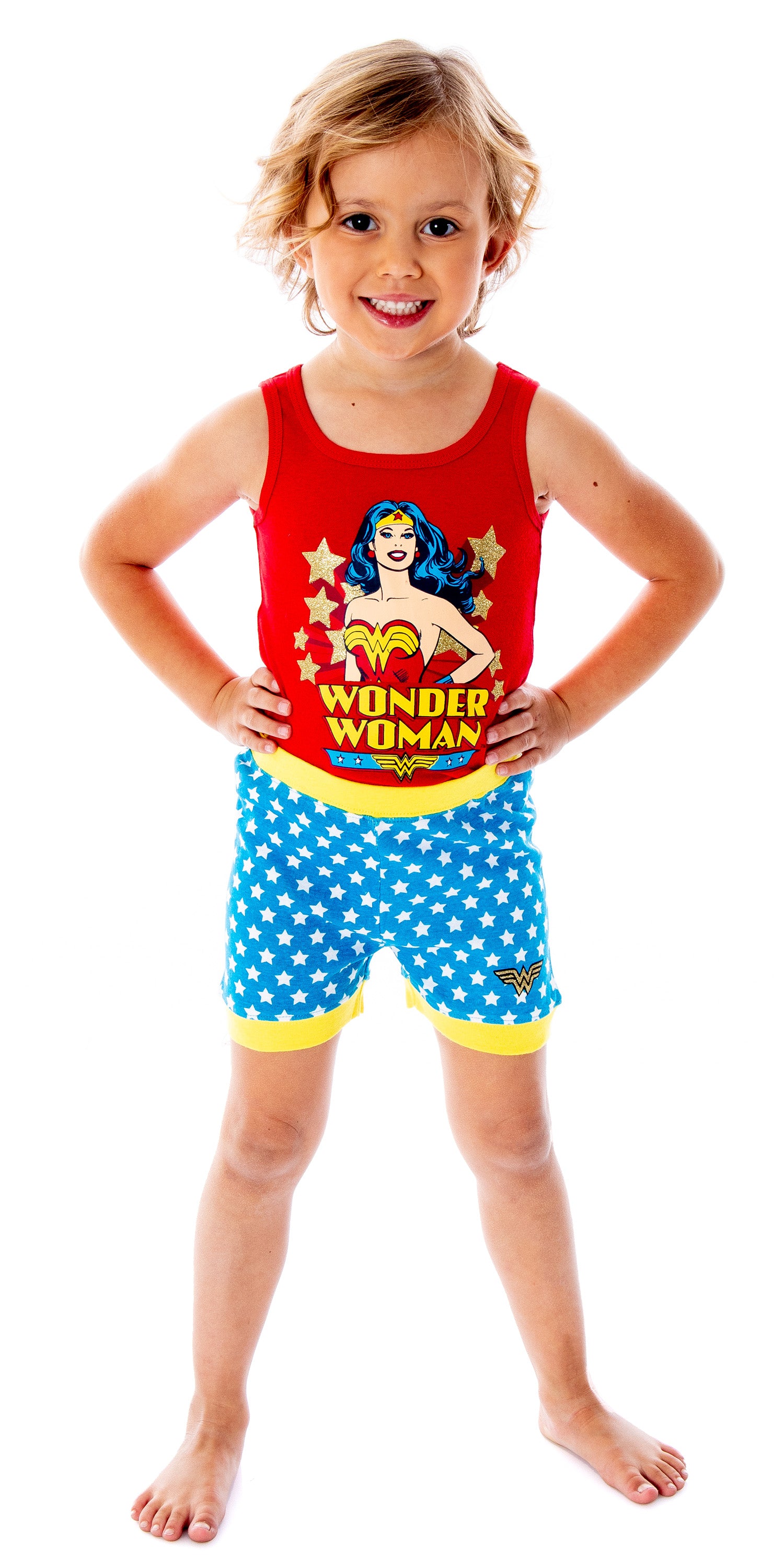 DC Comics Girls Wonder Woman Pajamas Tank Top And Shorts Pajama Set