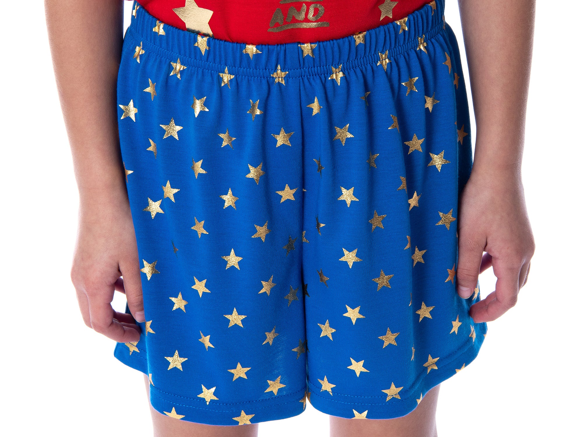 DC Comics Girls' Wonder Woman Strong and Fierce Shirt and Shorts Pajama Set