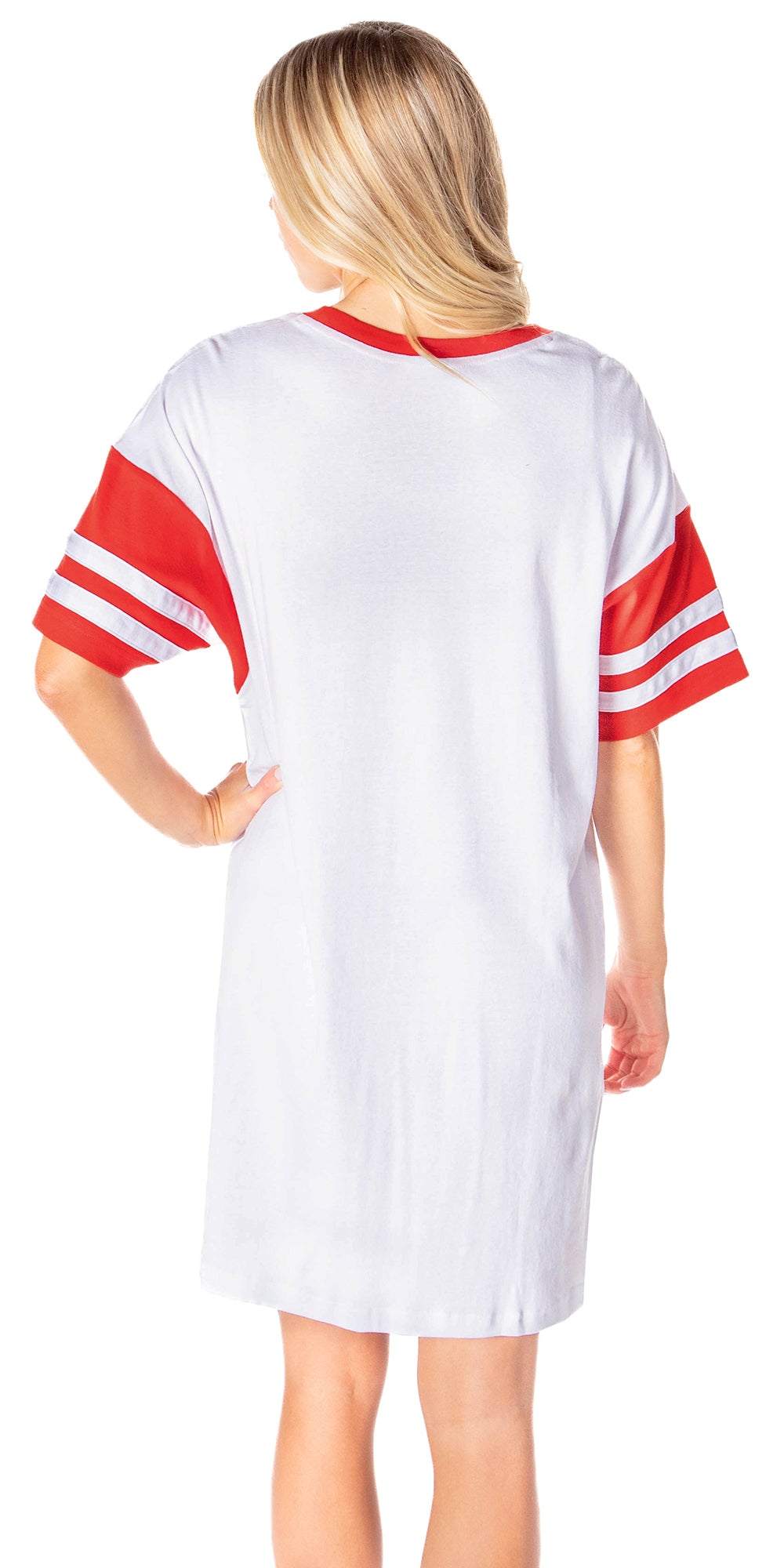 DC Comics Wonder Woman Classic Logo Womens Varsity Tee Nightgown Pajama Shirt