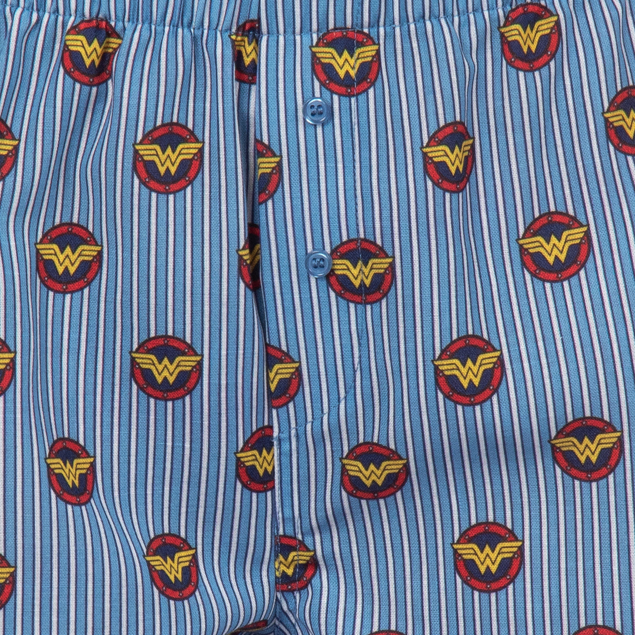 DC Comics Wonder Woman Pajama Shorts Women's Logo All Over Print PJ Bottoms