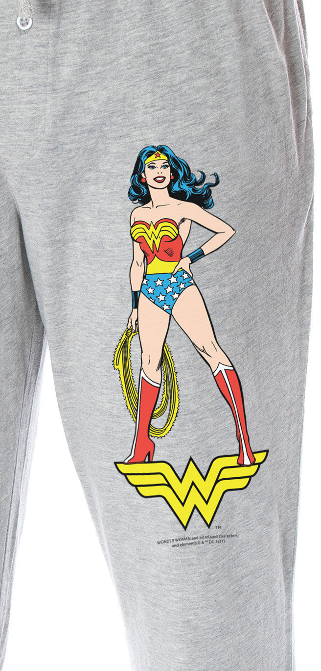 DC Comics Adult Vintage Wonder Woman Character Loungewear Pajama Pants