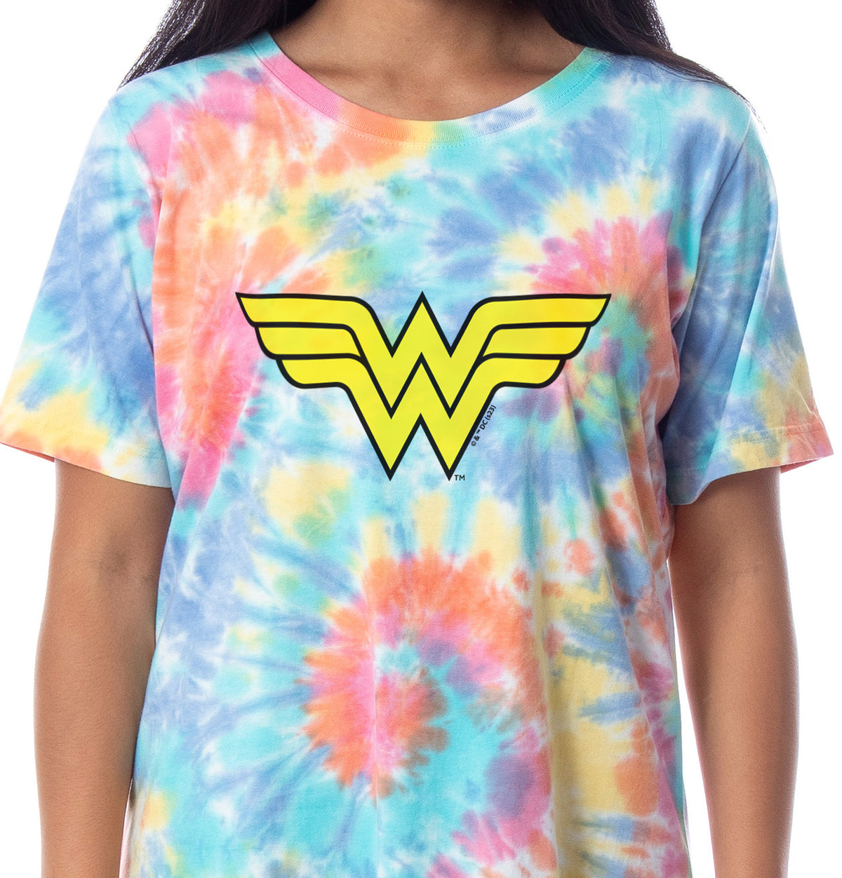 DC Comics Womens' Wonder Woman Nightgown Sleep Pajama Shirt For Adults
