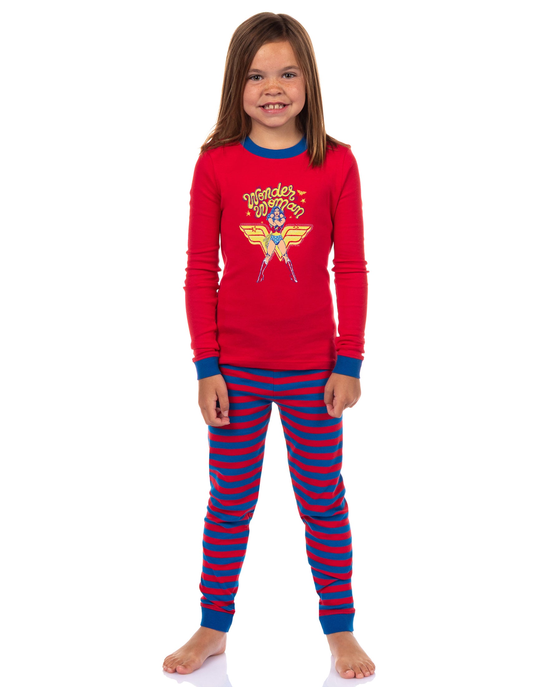 DC Comics Girls Wonder Woman Character Logo Pajama Set