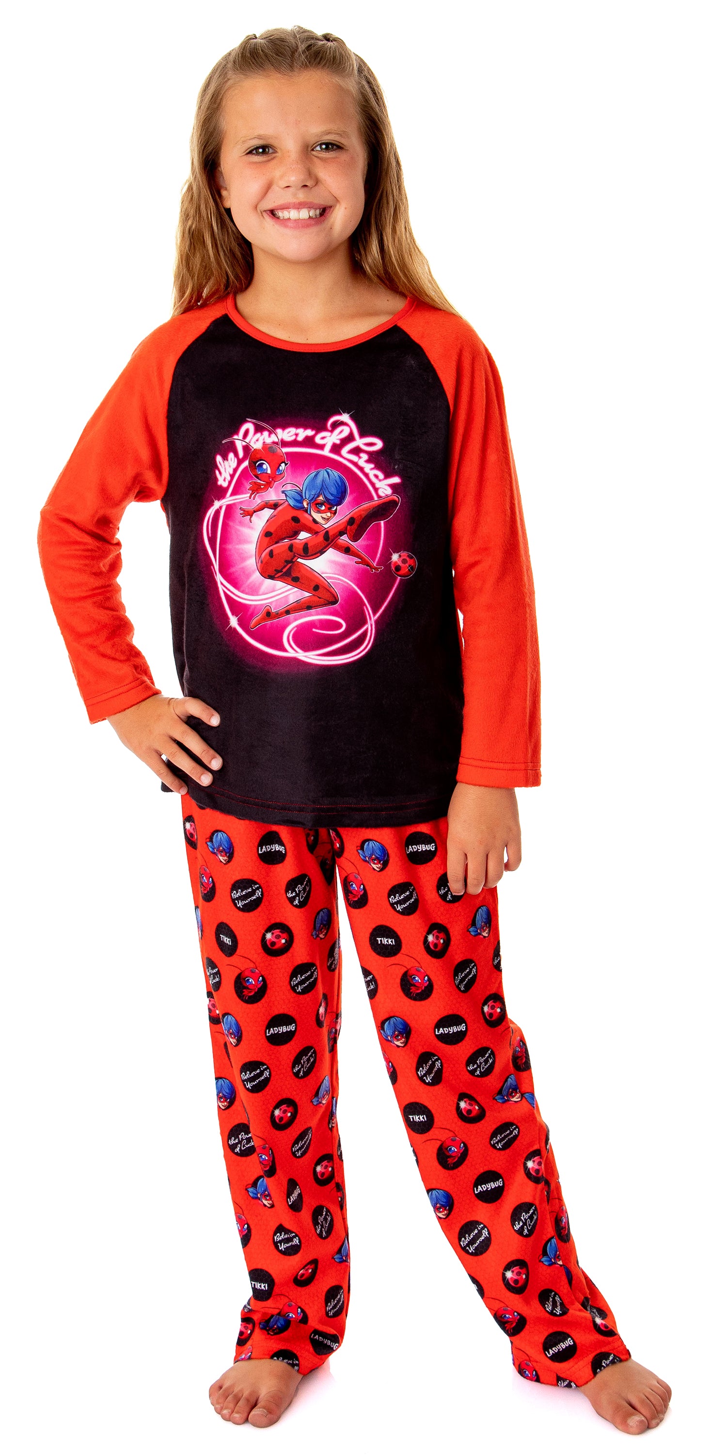 Miraculous: Tales of Ladybug & Cat Noir Girls' Power Luck Pajama Set