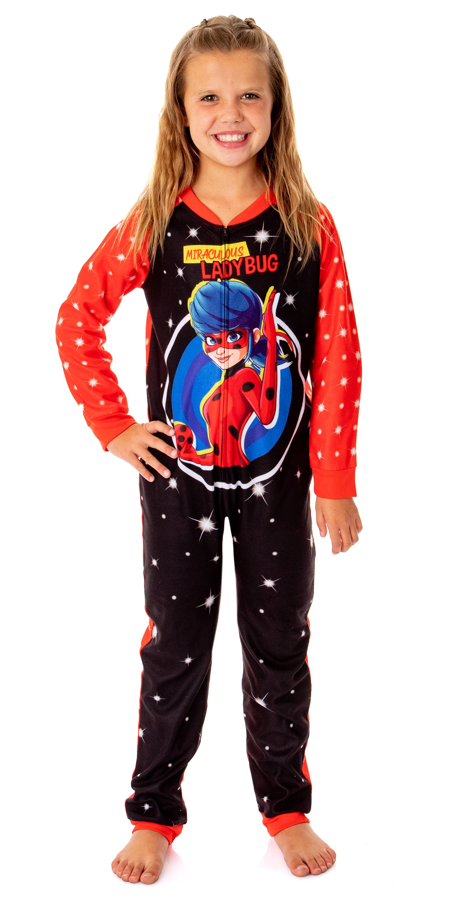 Miraculous: Tales of Ladybug & Cat Noir Girls' Character Footless Pajama