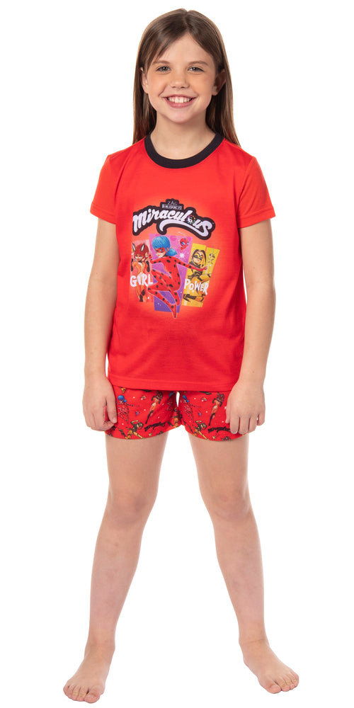 Miraculous: Tales of Ladybug & Cat Noir Girls' Sleep Pajama Set Shorts
