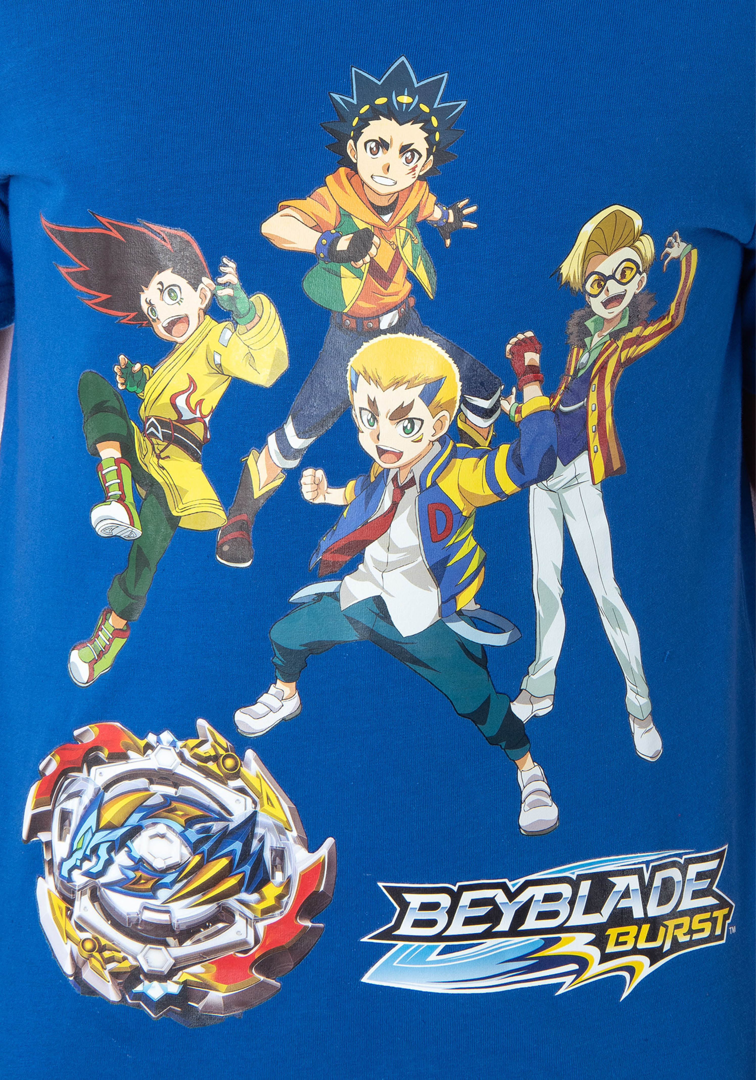 Beyblade Burst Boys' Spinner Tops 4 Characters And Ace Dragon T-Shirt