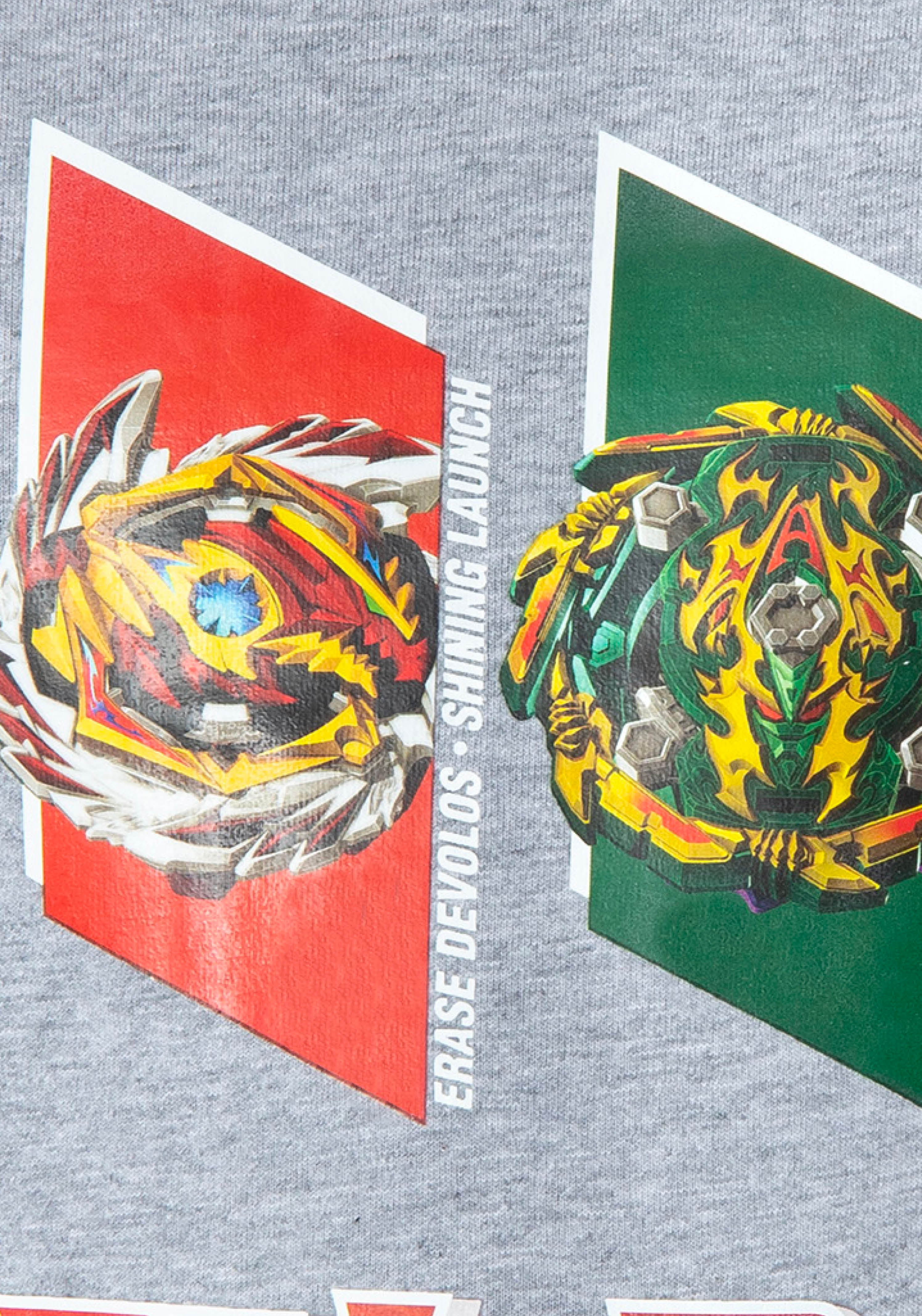Beyblade Burst Boys' 4 Spinner Tops Design Fafnir Let It Rip! T-Shirt