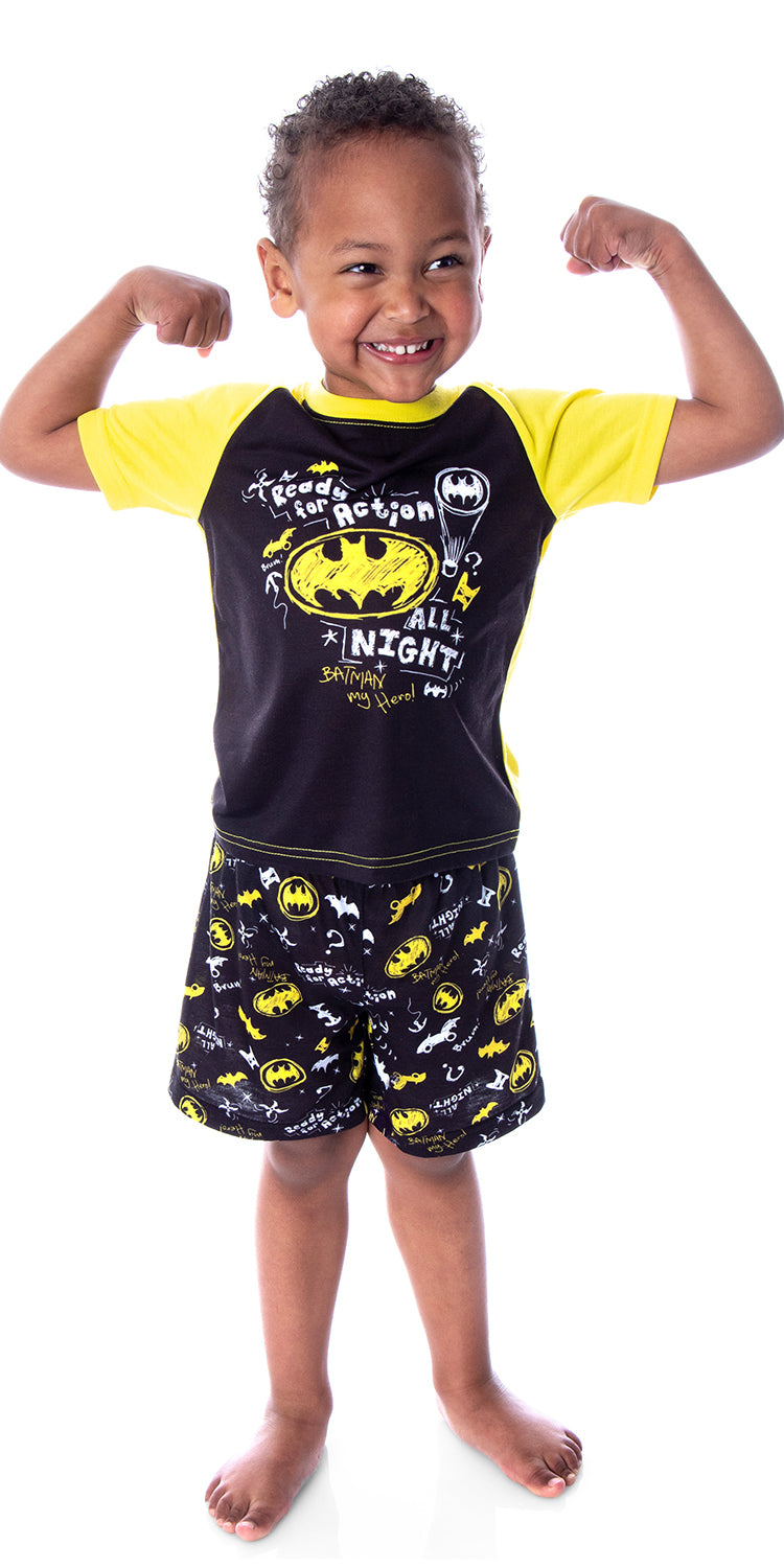 DC Comics Toddler Boys' Batman Pajamas Ready For Action 2 Piece Pajama Set