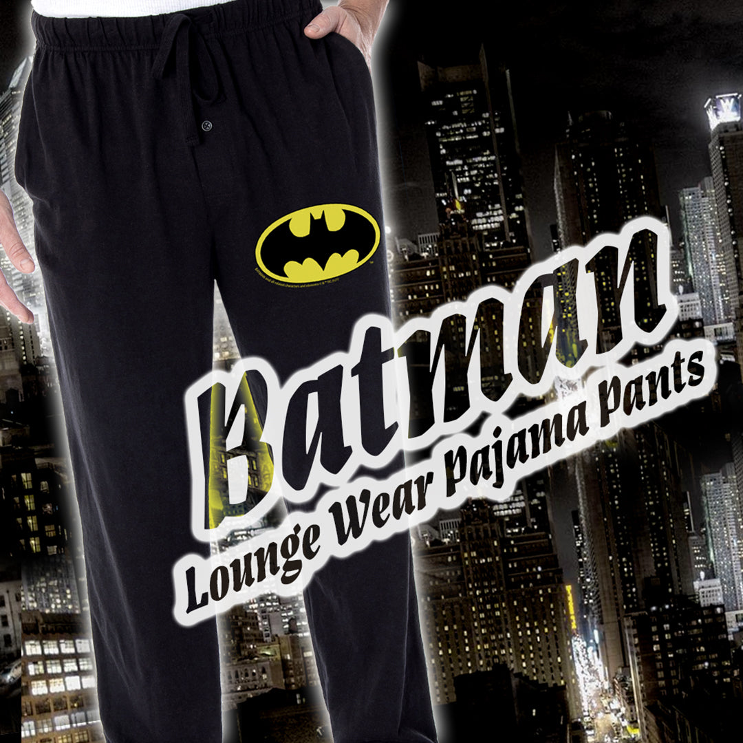 DC Comics Men's Batman Pajama Pants Bat Symbol Loungewear Sleep Pants