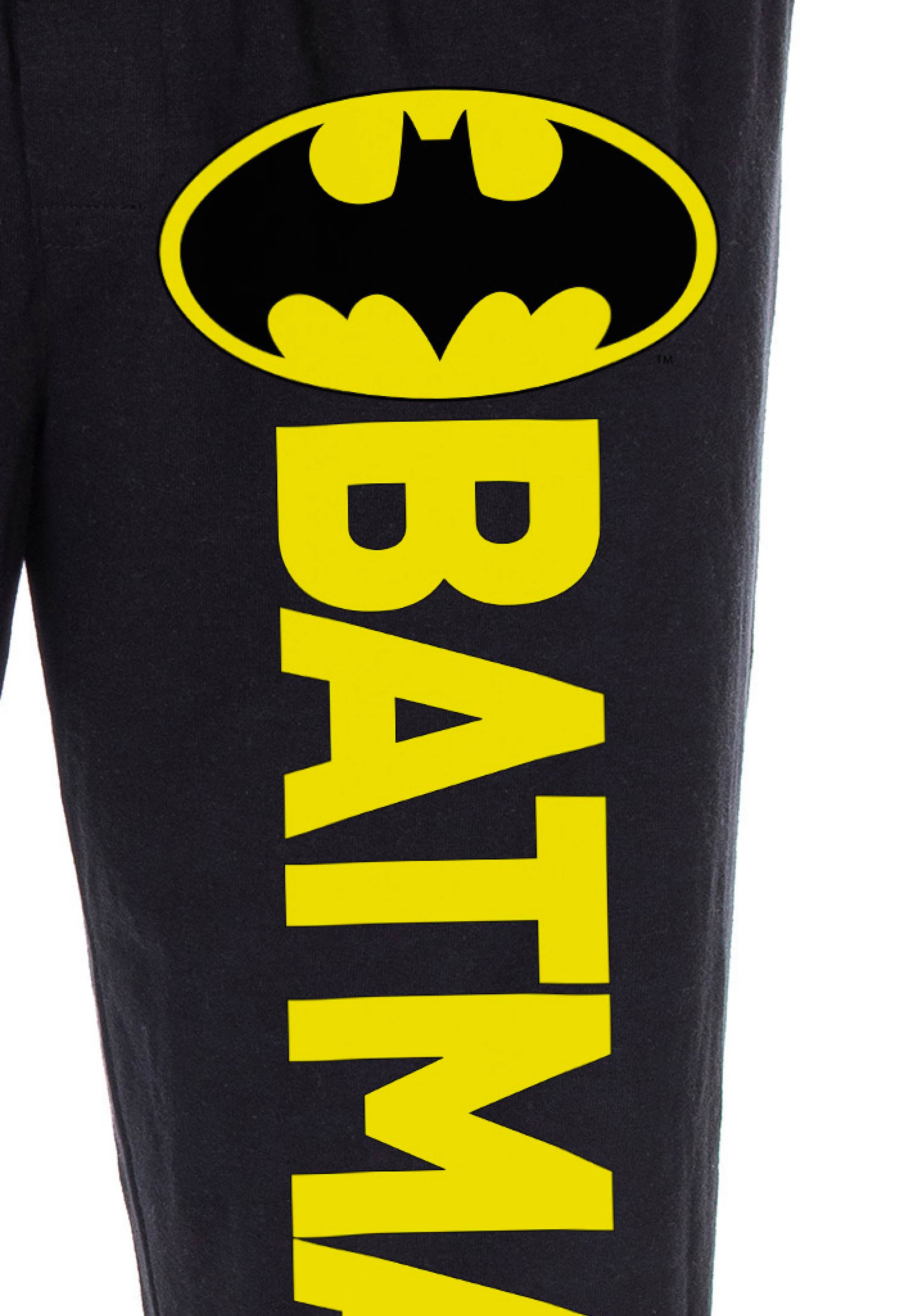 DC Comics Men's Batman Pajama Pants Classic Bat Logo Loungewear Sleep Pants