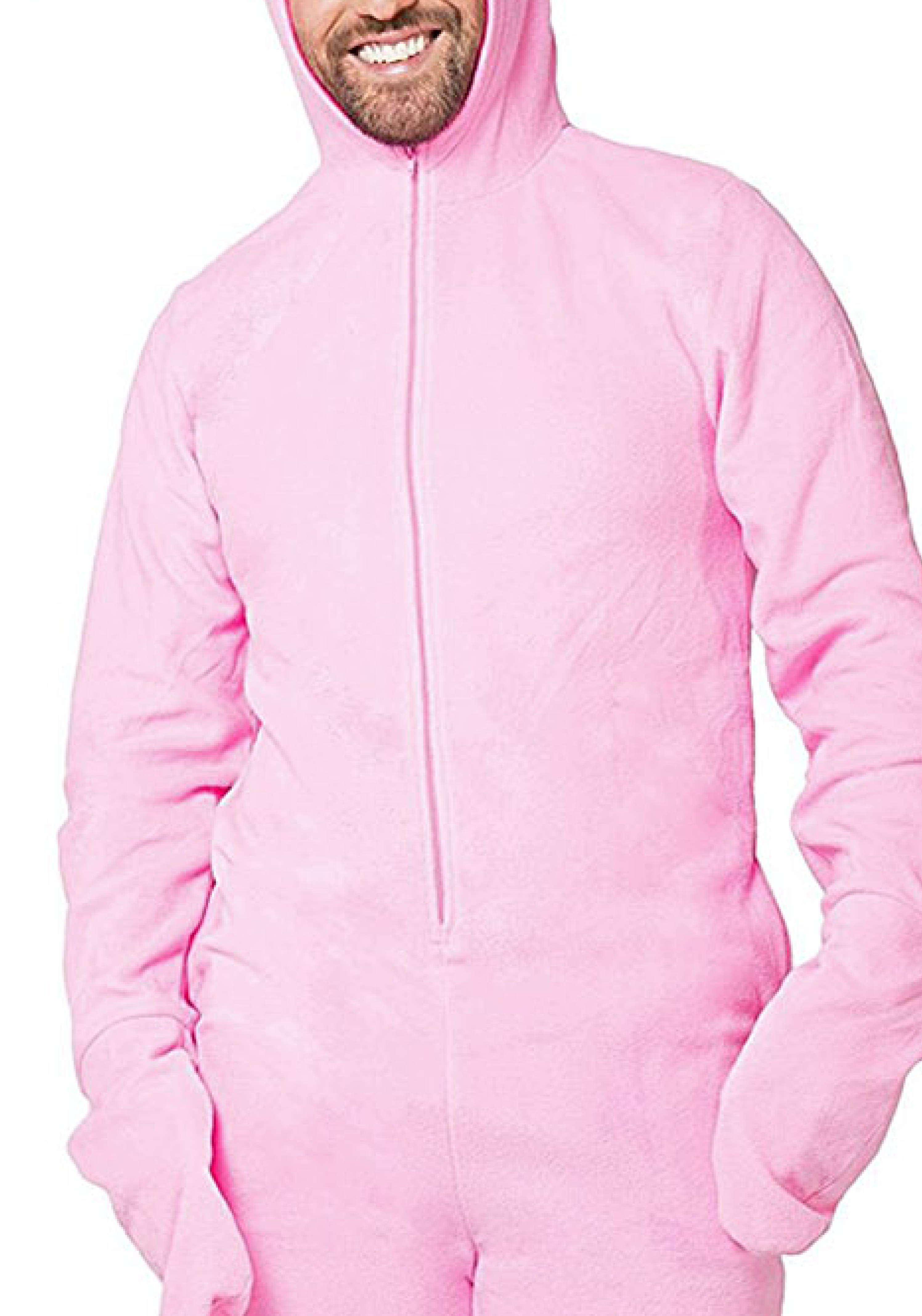 INTIMO A Christmas Story Men's Ralphie Deranged Pink Bunny Suit Hooded Costume Union Suit