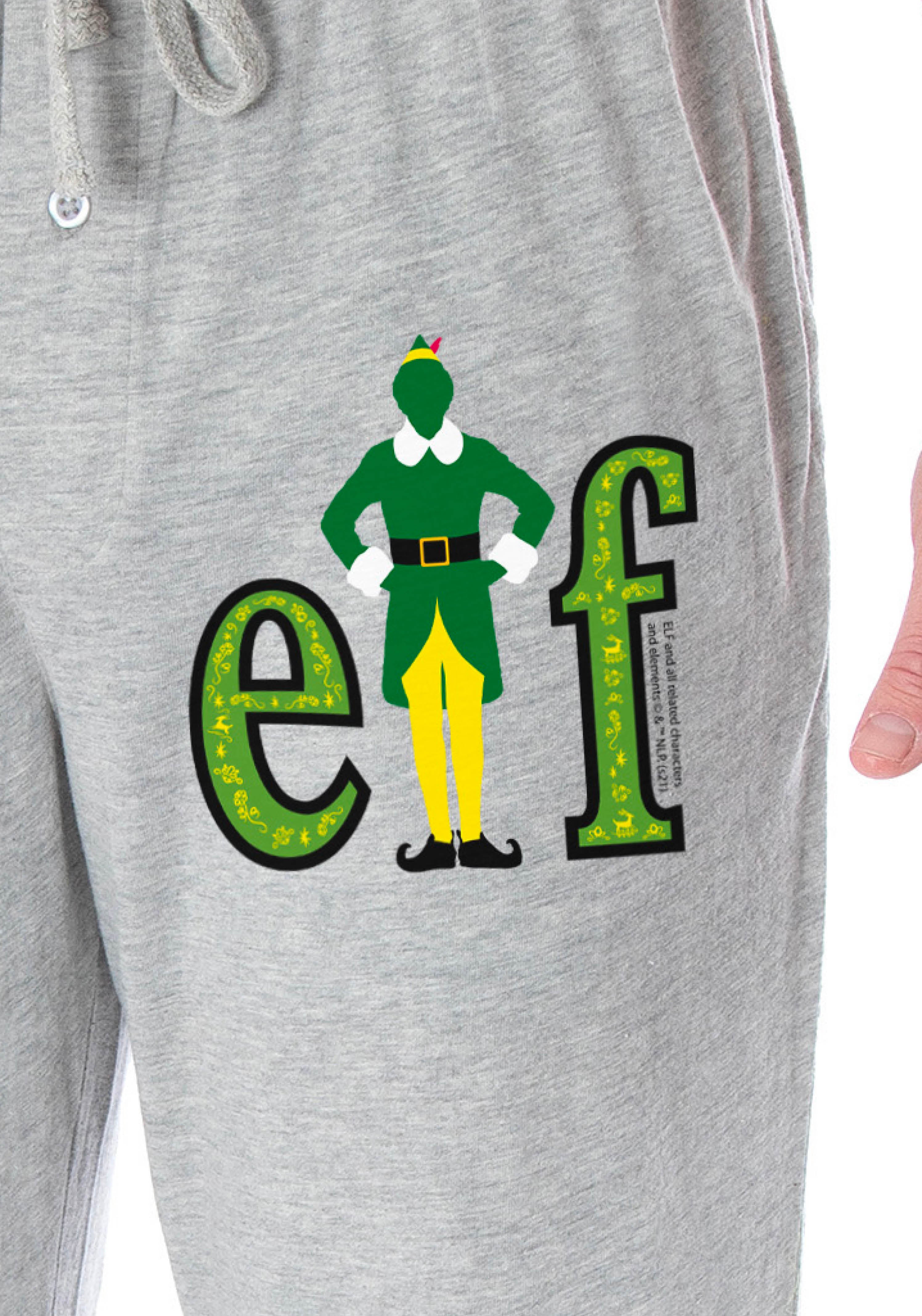 Elf The Movie Men's Holiday Film Logo Loungewear Sleep Bottoms Pajama Pants