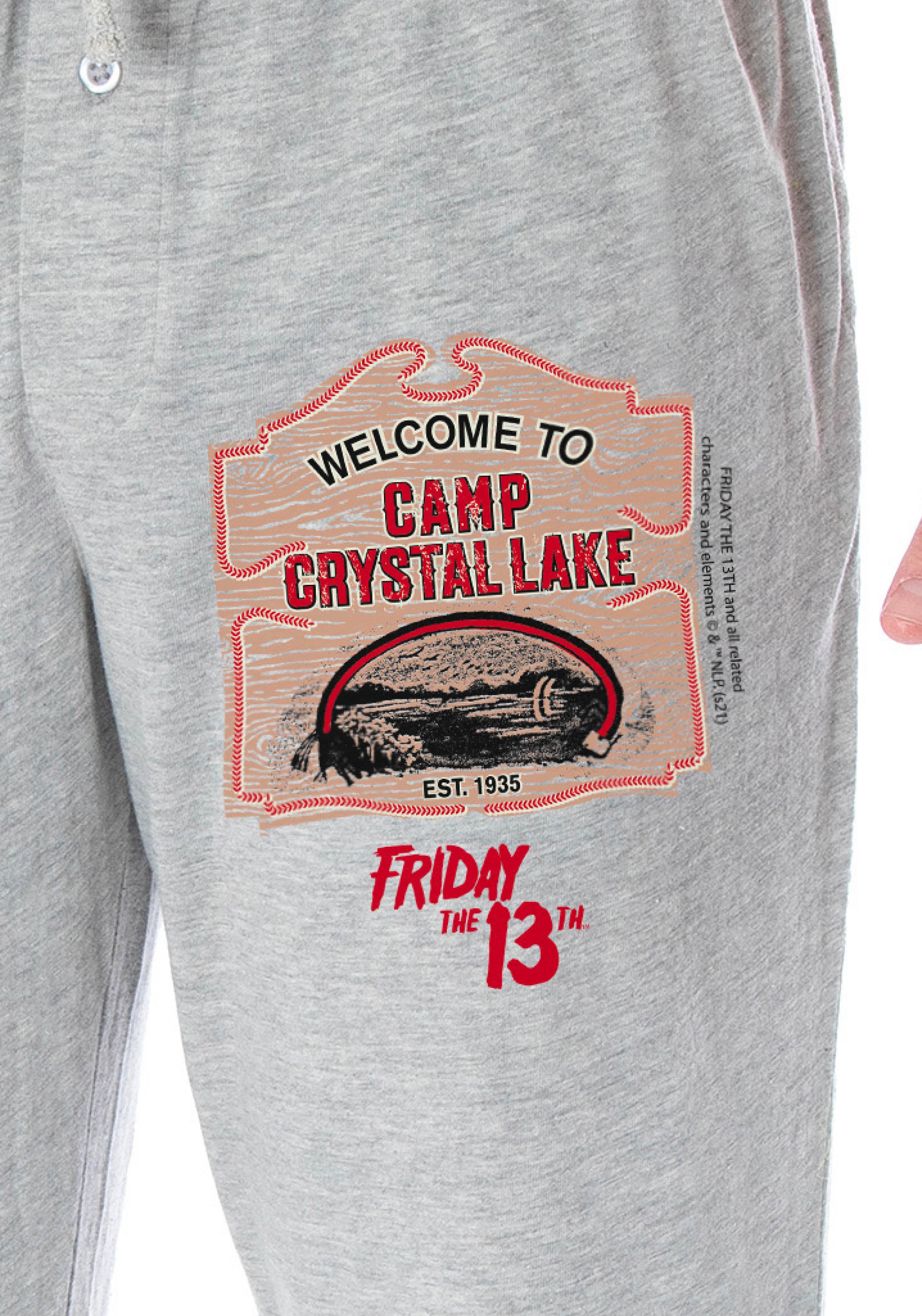 Friday The 13th Men's Welcome To Camp Crystal Lake Loungewear Pajama Pants