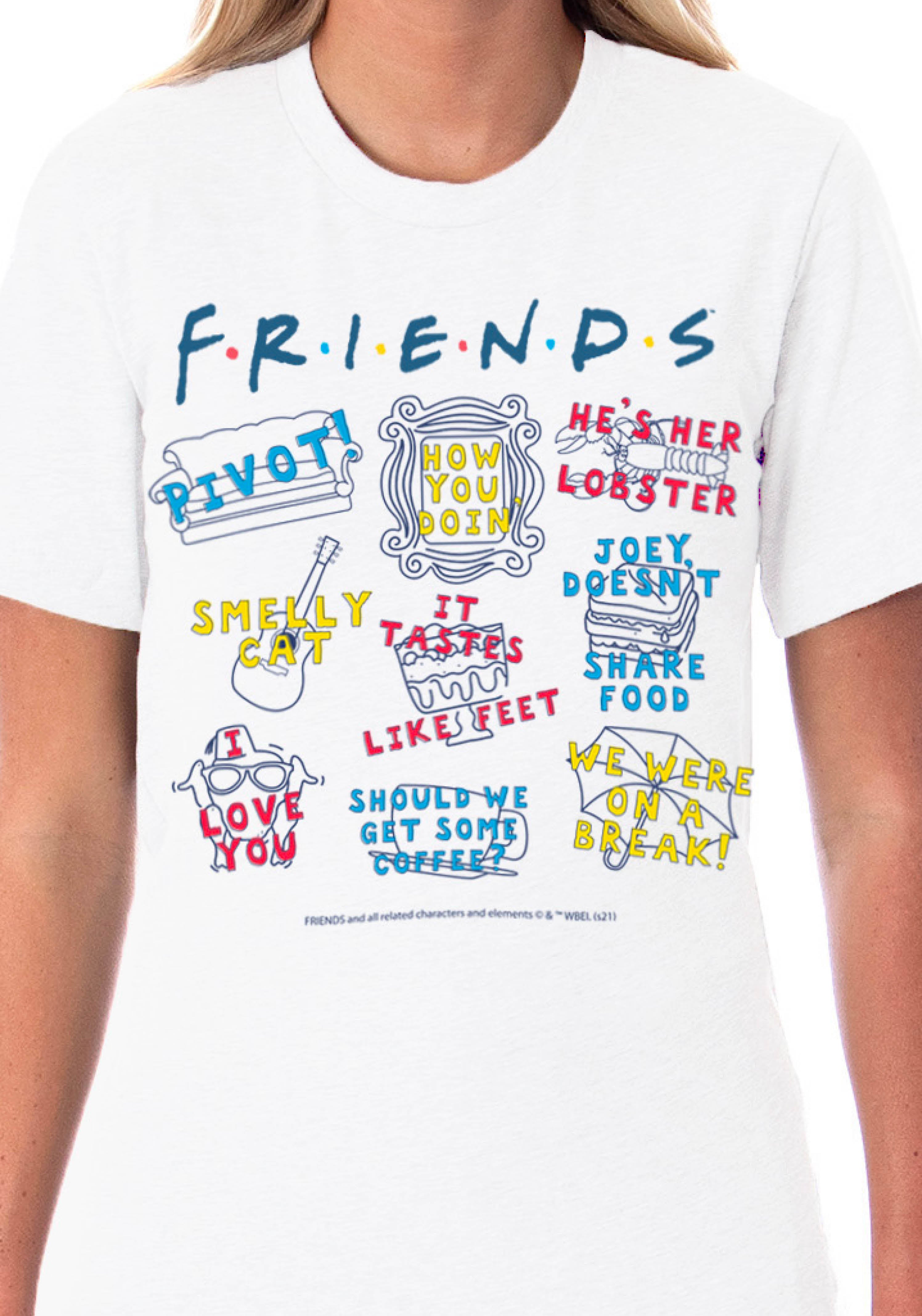 Friends TV Show Womens' Sayings Pivot Smelly Cat Sleep Pajama Set