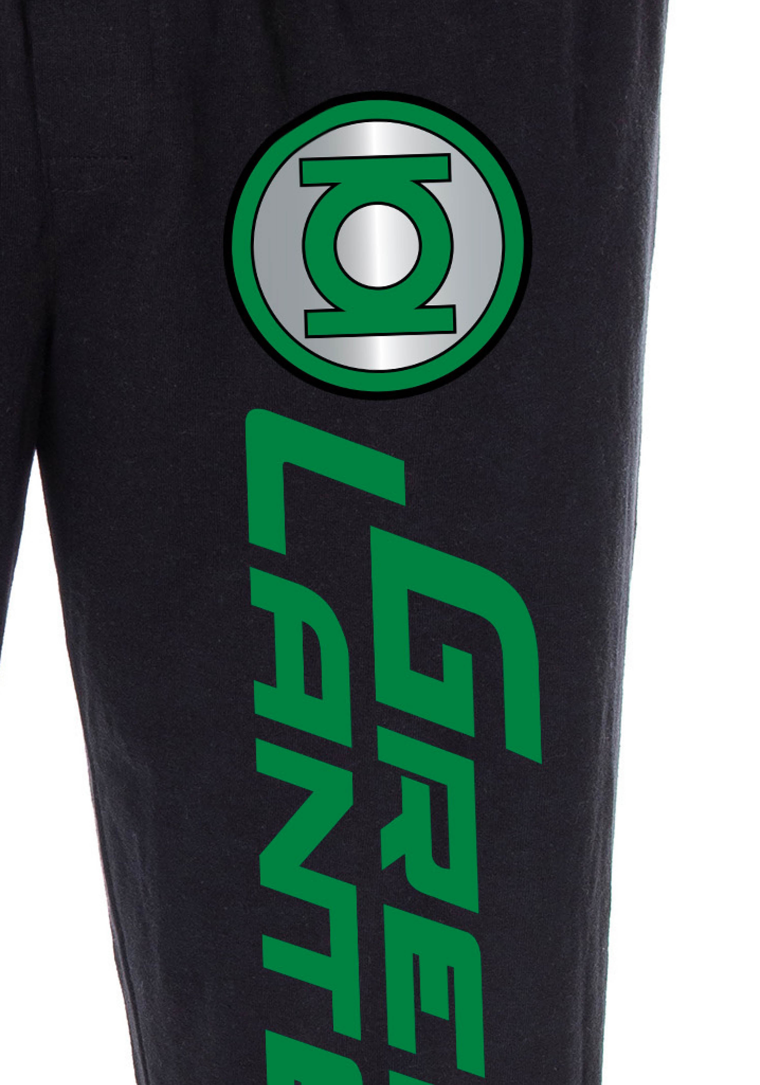 DC Comics Men's Green Lantern Logo Superhero Loungewear Sleep Pajama Pants