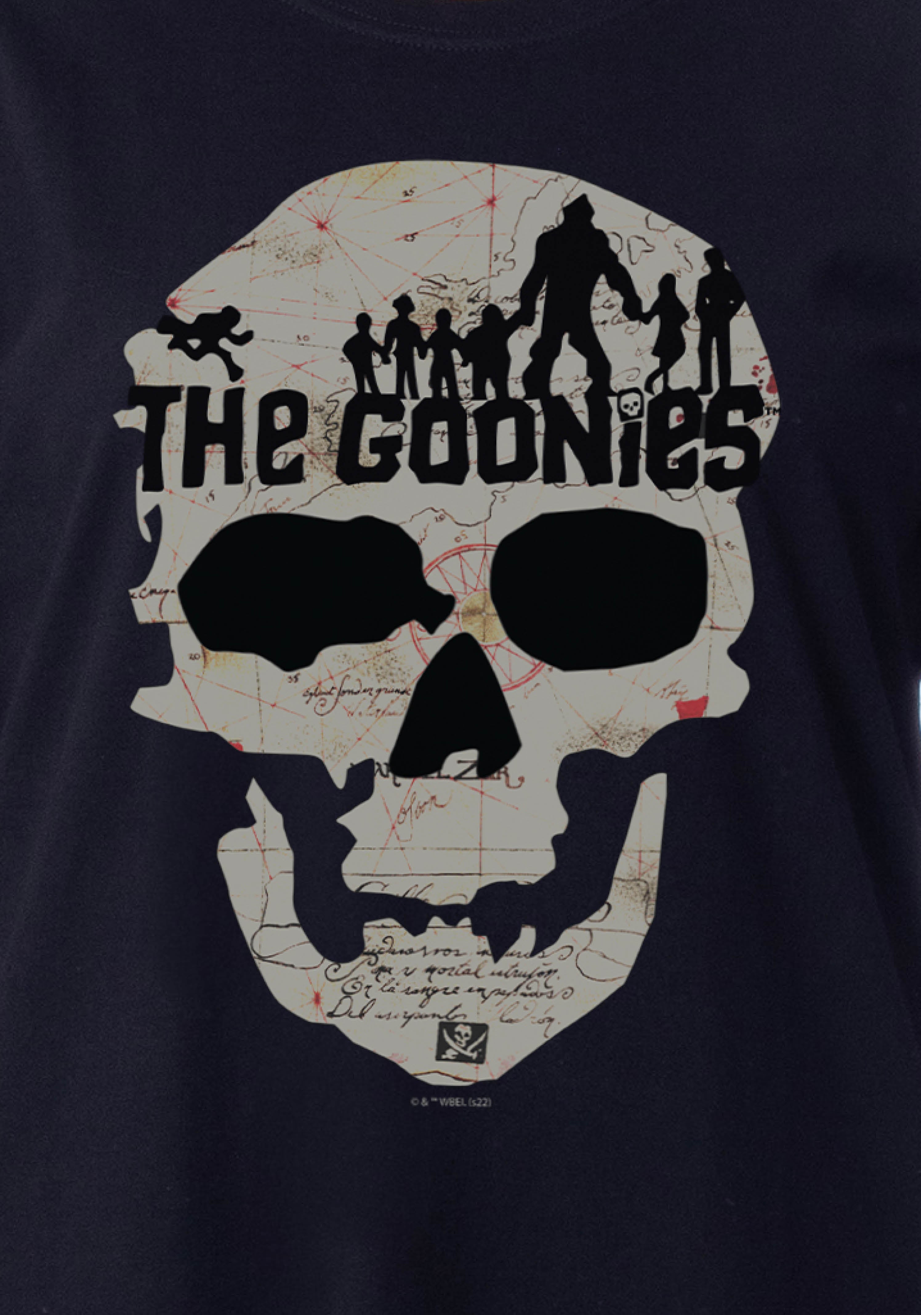 The Goonies Womens' Movie Film Skull Treasure Map Nightgown Sleep Pajama Shirt